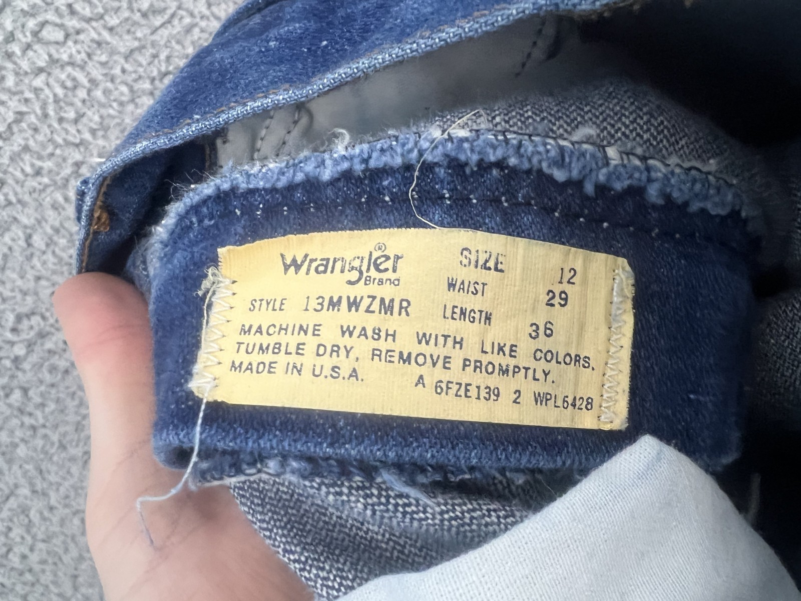 Wrangler 13MWZ Cowboy Cut Jeans – 29×36 (Fit 28×33) Made in USA 70s
