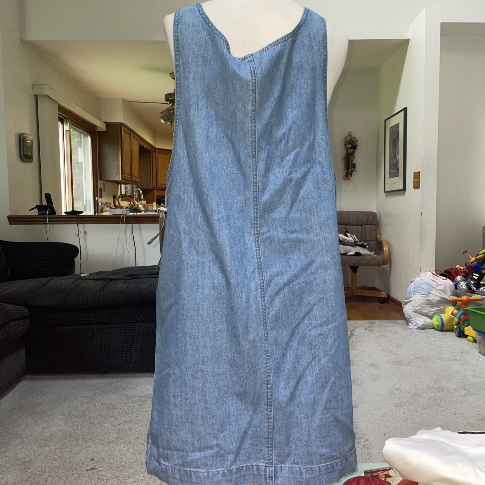 J.G. Hook Blue Denim Jumper 2 Front Pockets Size Medium New With Tags