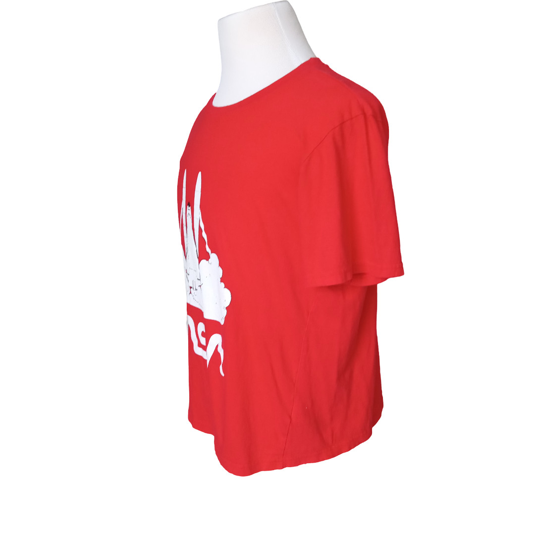 NASA Space Shuttle Mens L Red Graphic T Shirt By ADTN