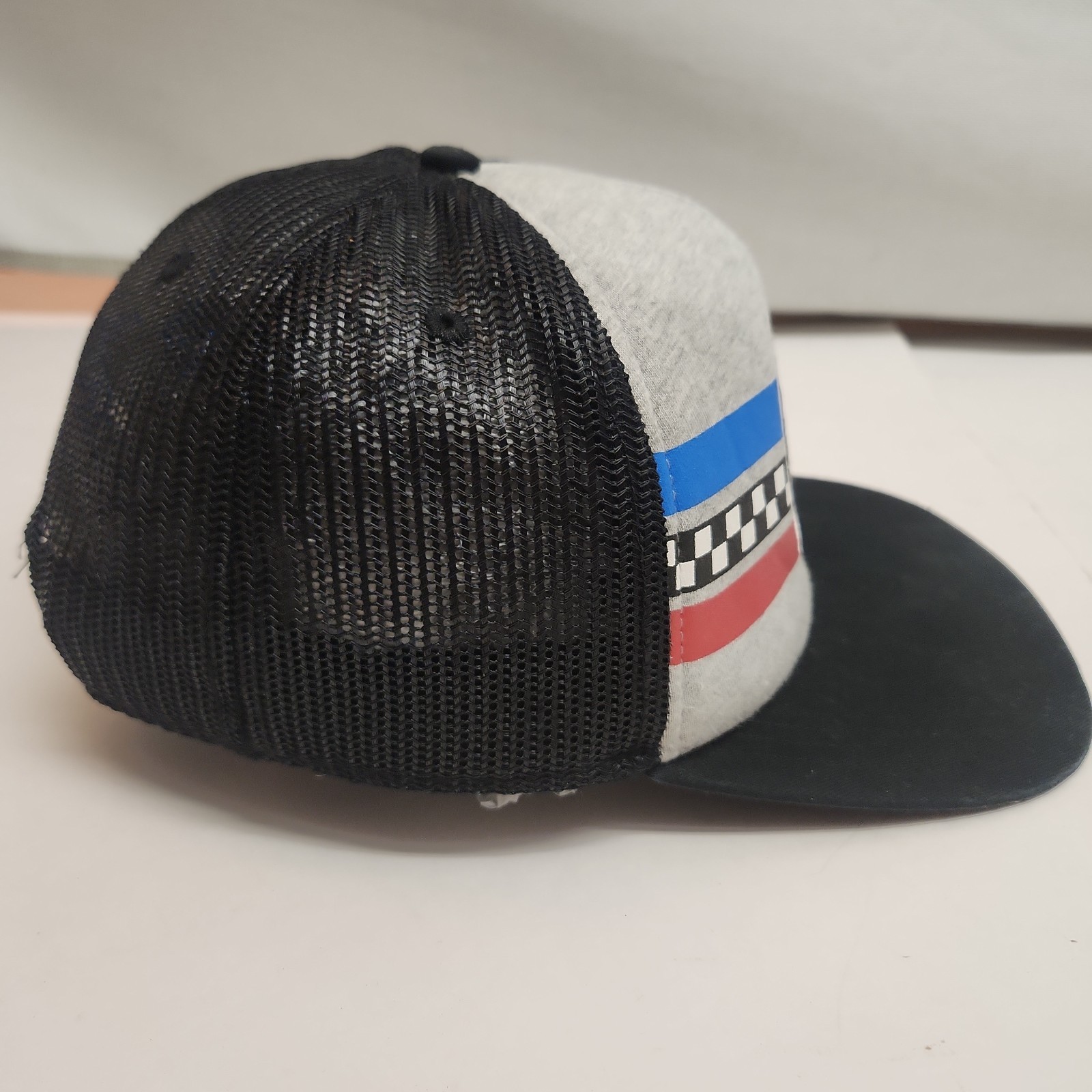 Mariokart Trucker Hat Gray & Black Nintendo One Size Adult Snap Back Cap Retro