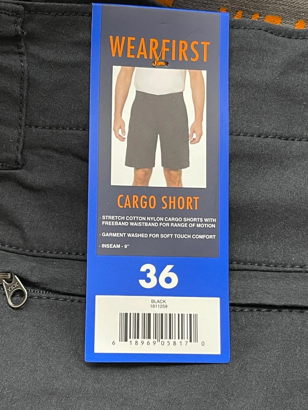 WearFirst Men’s Classic Fit Cargo Shorts Inseam 9” SIZES 36/38/40/42