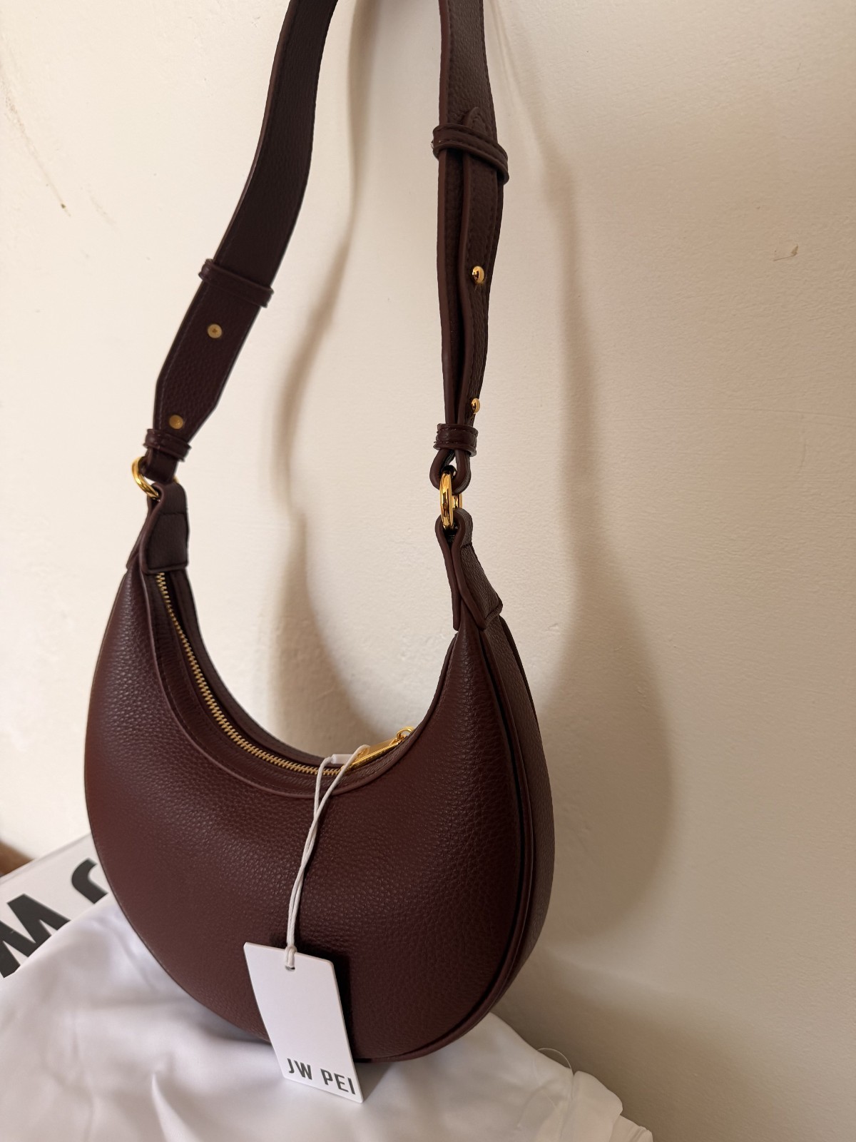JW PEI – NWT- Carly Medium Shoulder Bag – Deep Claret – in original box