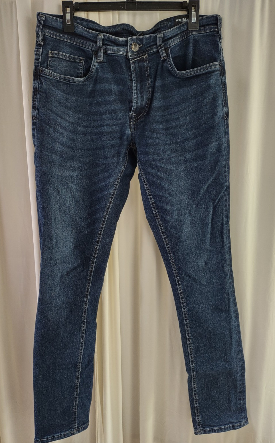 Buffalo David Bitton Men’s Jeans 34×32 Indigo Max X Skinny Stretch Crinkled