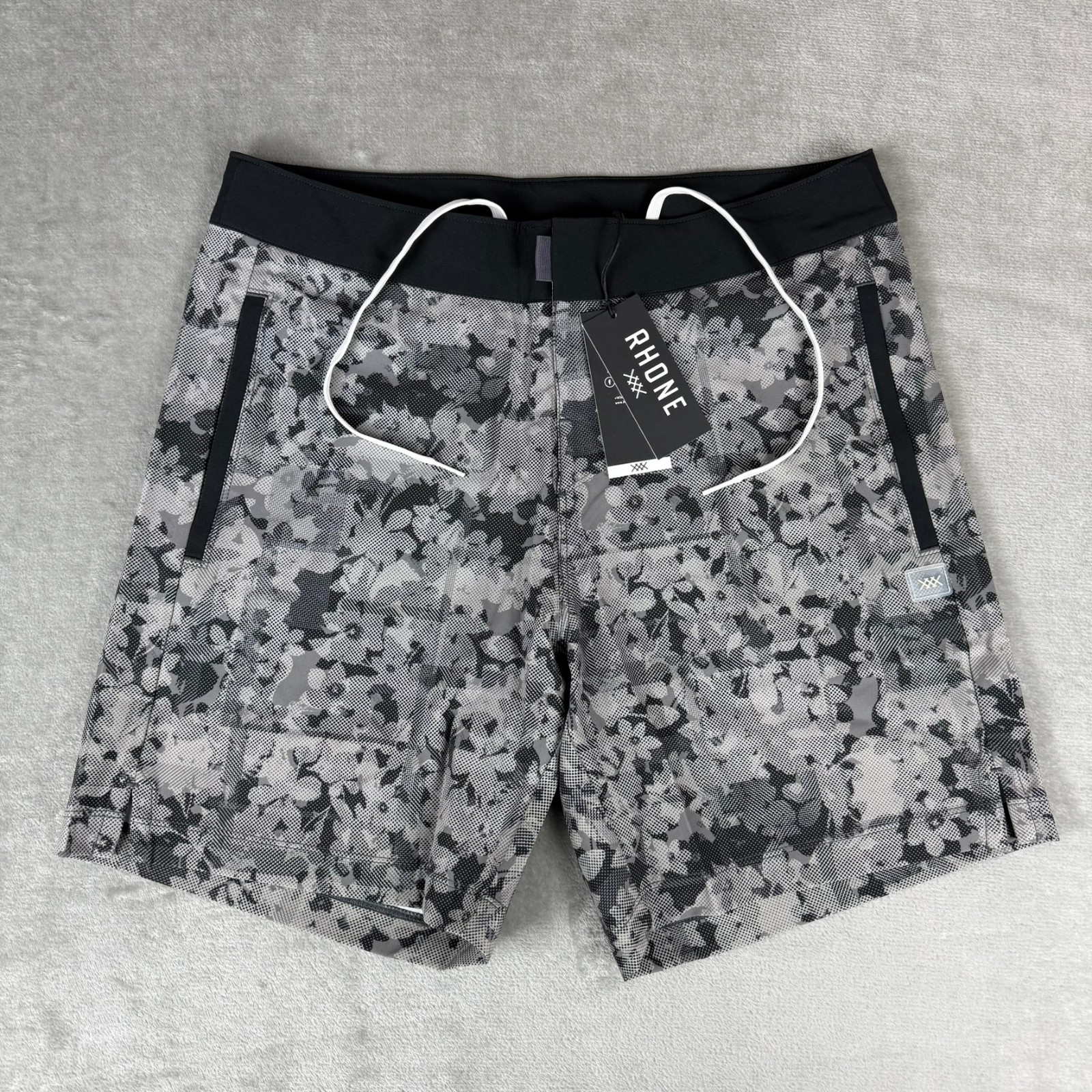 Rhone Point Break Board Shorts Mens 30 Smoked Pearl Stretch Lined $104 New NWT