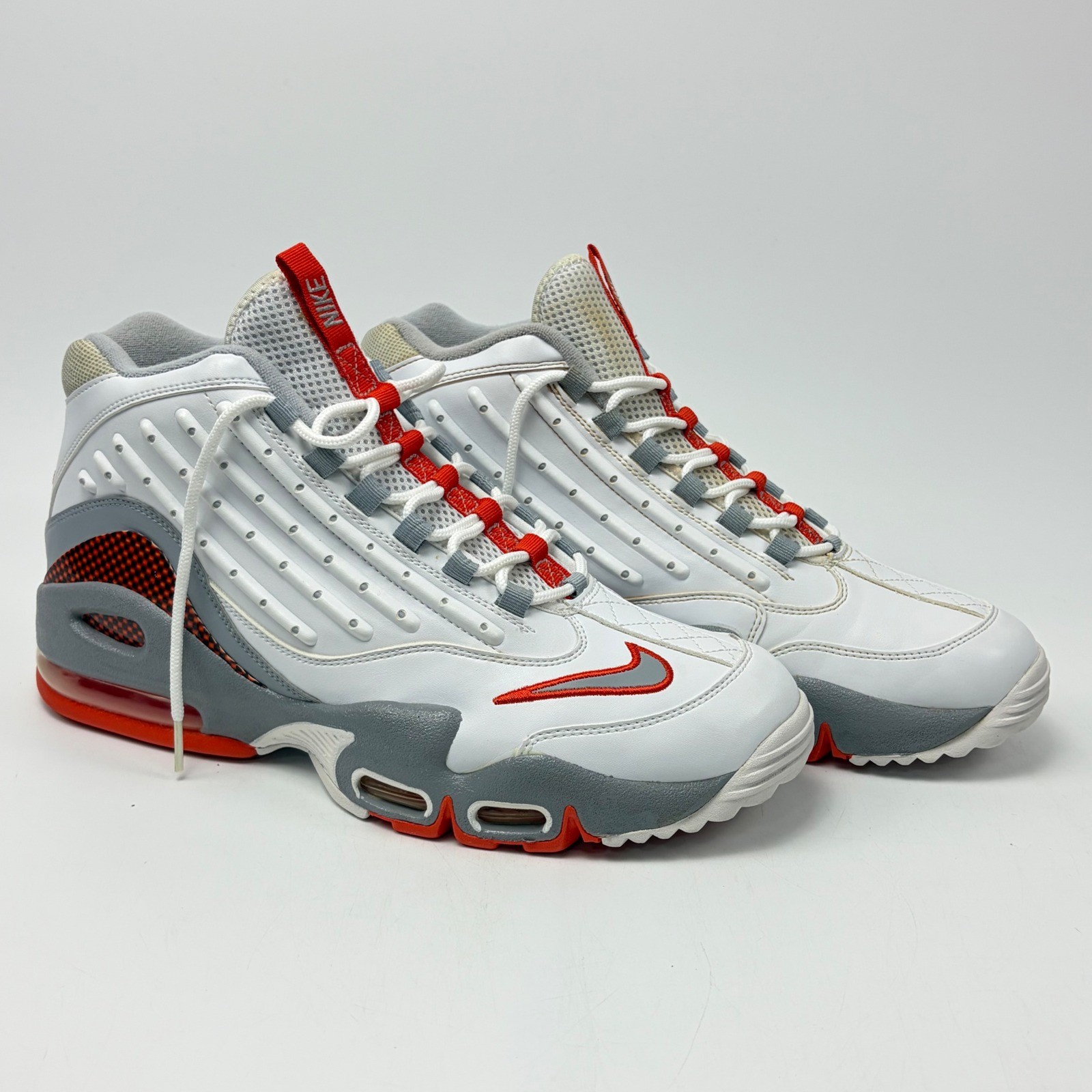 2011 Nike Air Griffey Max II White Orange Grey Men Size 12 Shoes 442171-108