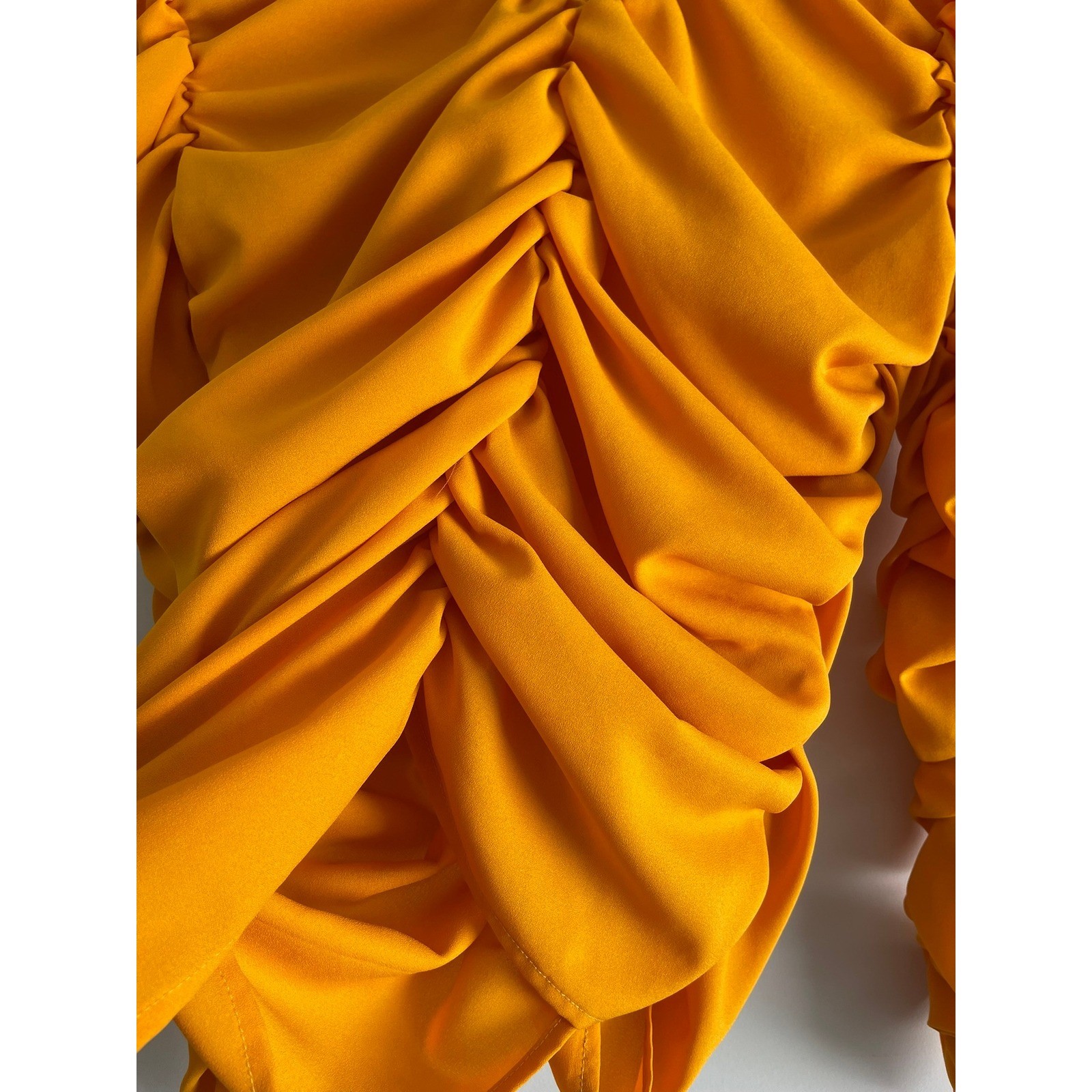 PLT Mustard Yellow Ruched V-Neck Long Sleeve Top 6