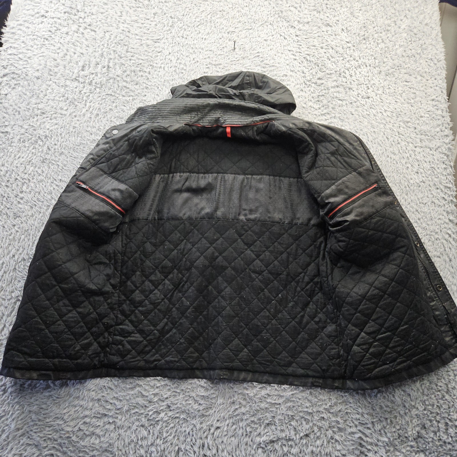 Strellson Metallic Black Jacket Buster W Waxed Moto Utility 54 (US 44) Swiss