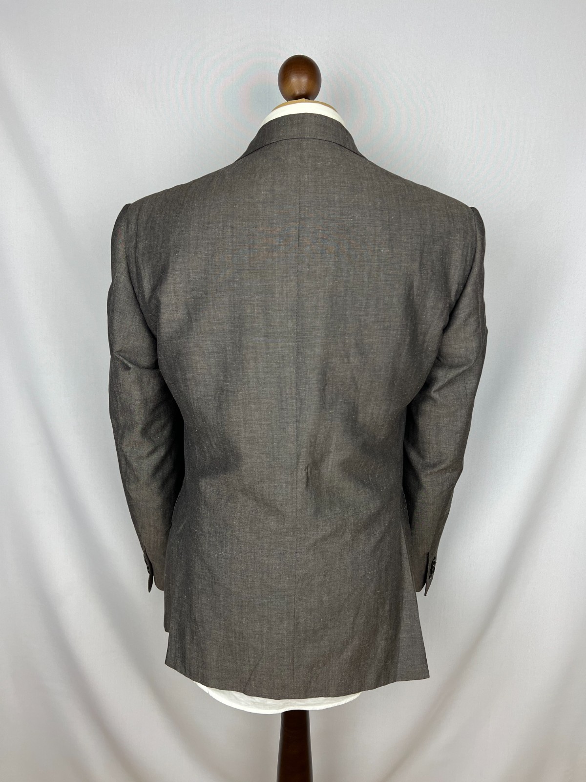 CORNELIANI First Line Solid Brown-Gray LinenWool Modern Sport Coat 38US48IT