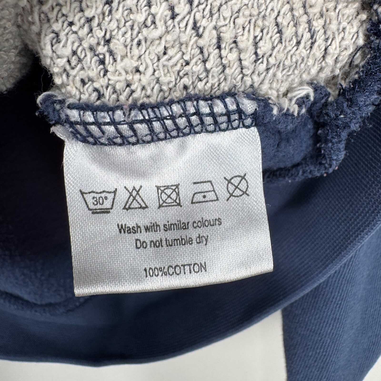 Common People Sweatshirt Sweater Jumper Men Medium Navy Blue 100% Cotton Crew