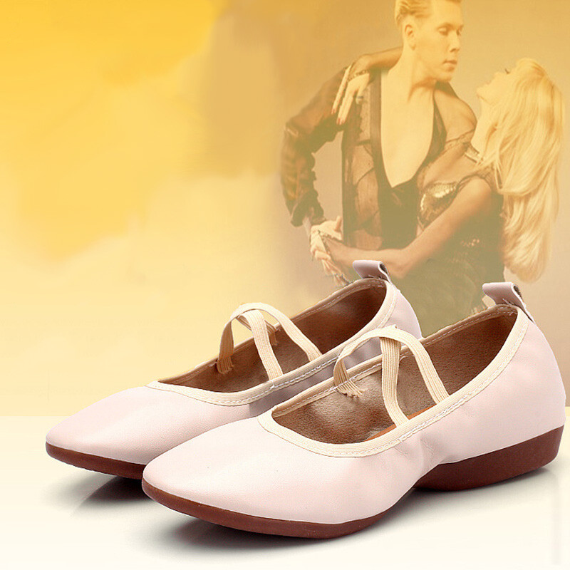 Women’s Dance Shoes Soled Flat Heel Soft Pu Leather Professional Dance Shoes