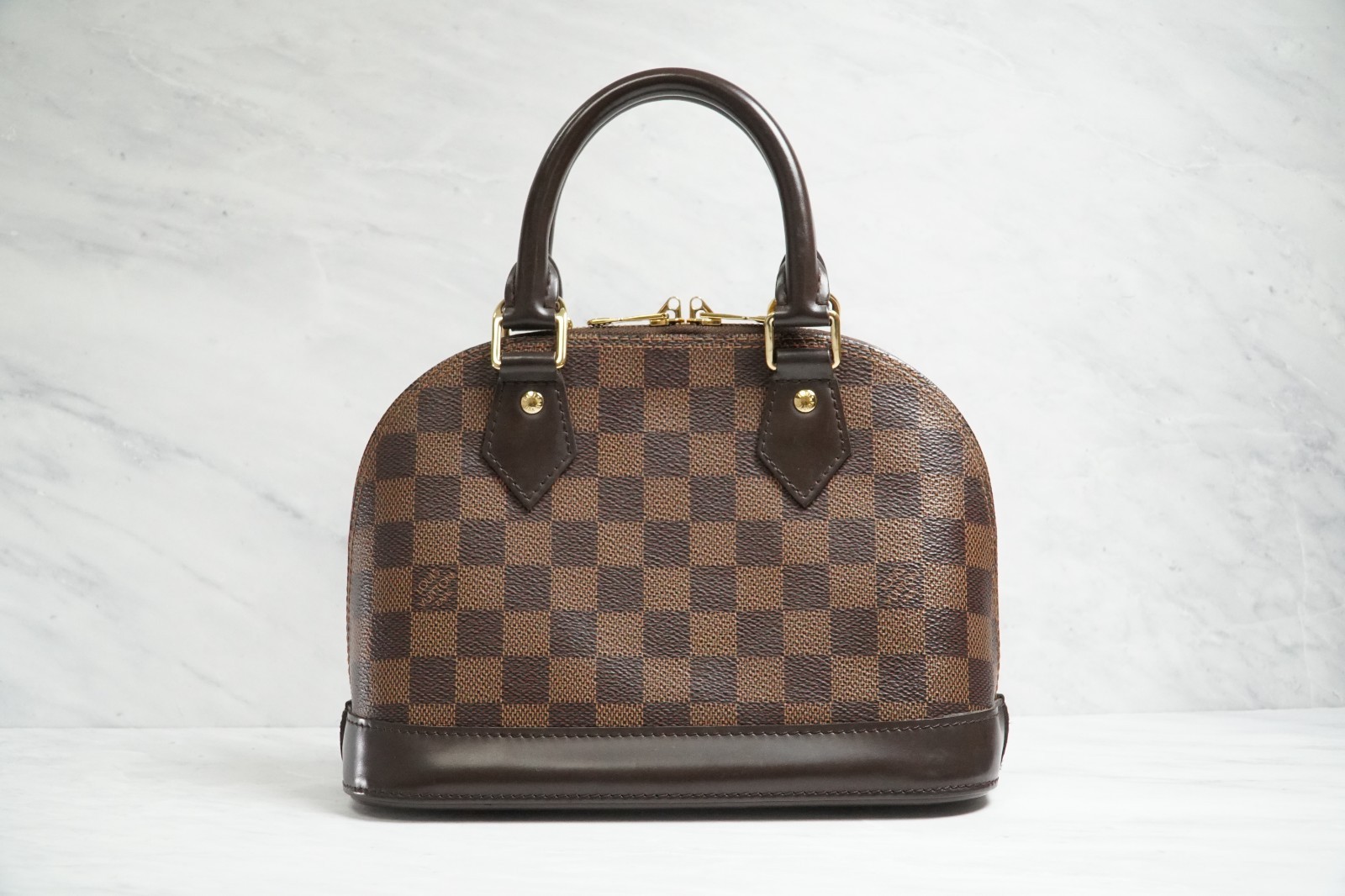 [Excellent] Louis Vuitton Damier Ebene Alma BB 2Way Handbag Shoulder Bag N41221