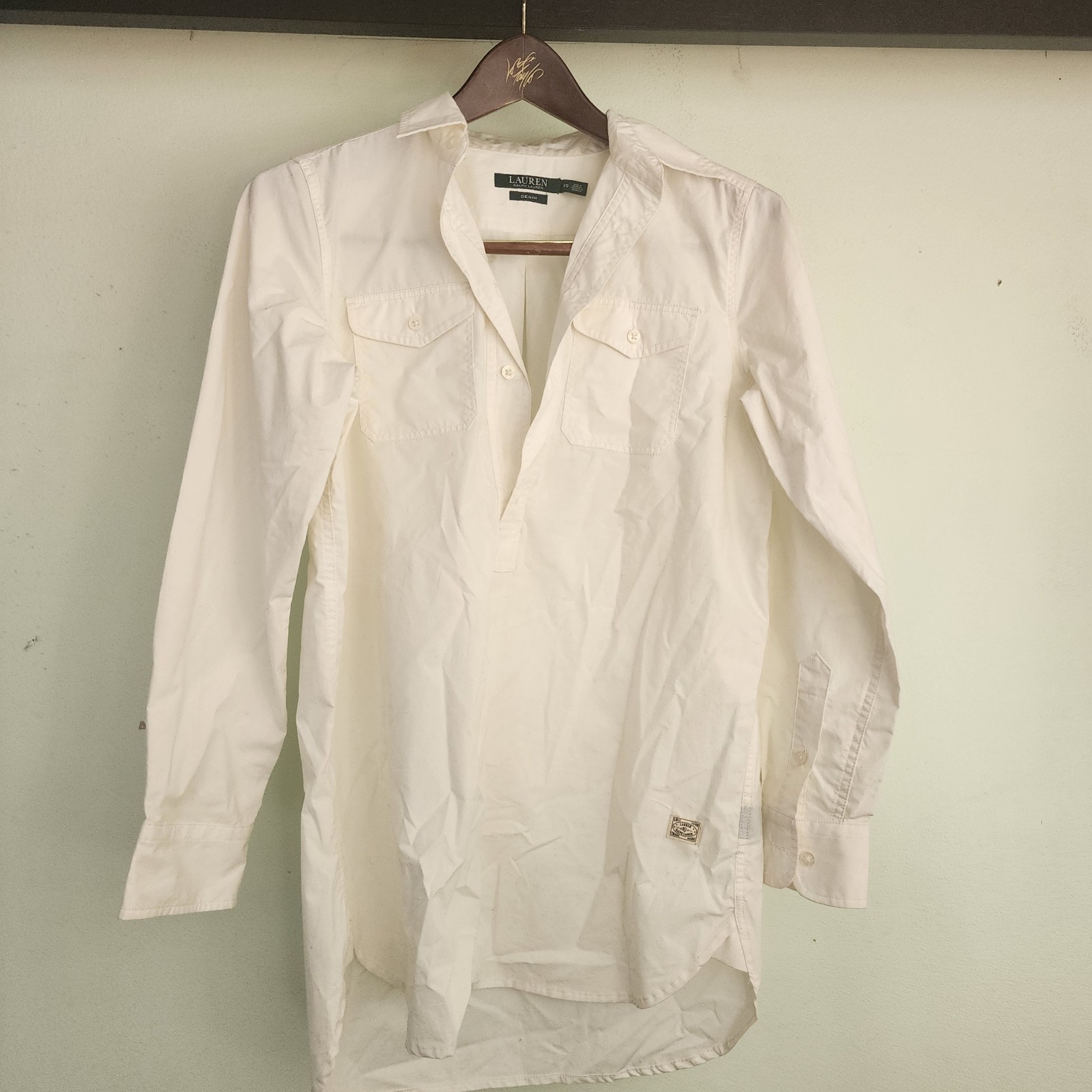 Ralph Lauren- Oxford Popover in Antique White XS A21