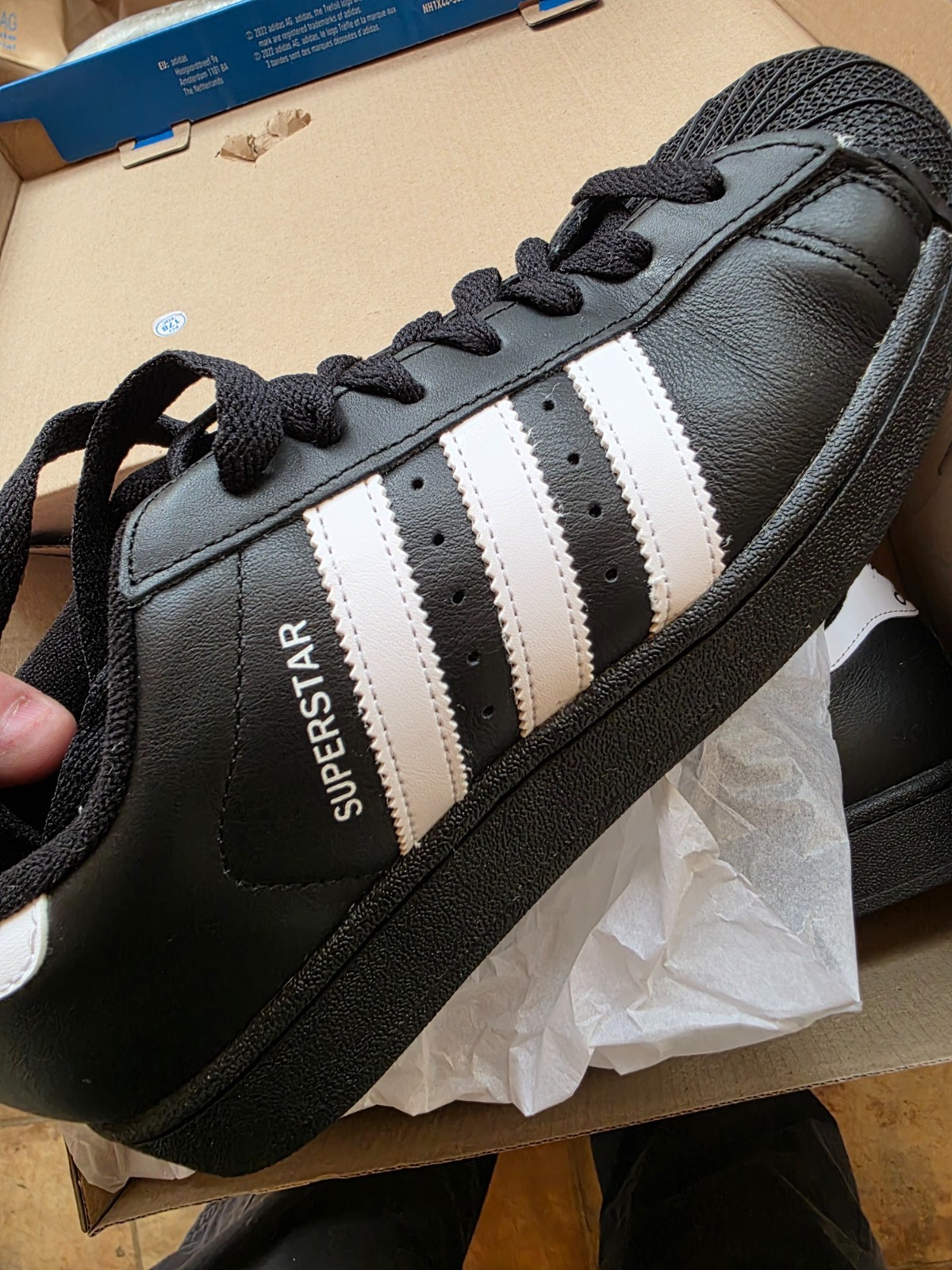 Size 8.5 – Adidas Superstar 2 Black W