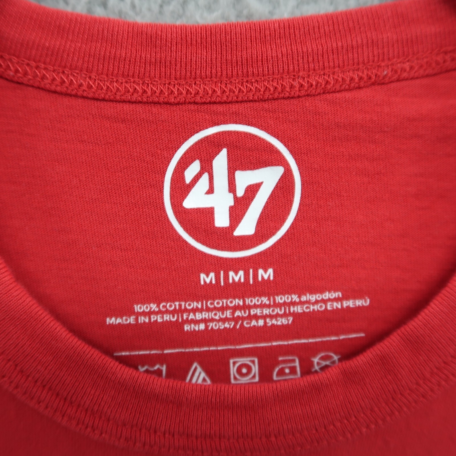 Houston Rockets Shirt Adult Medium Red Short Sleeve 47 Brand Logo Tee