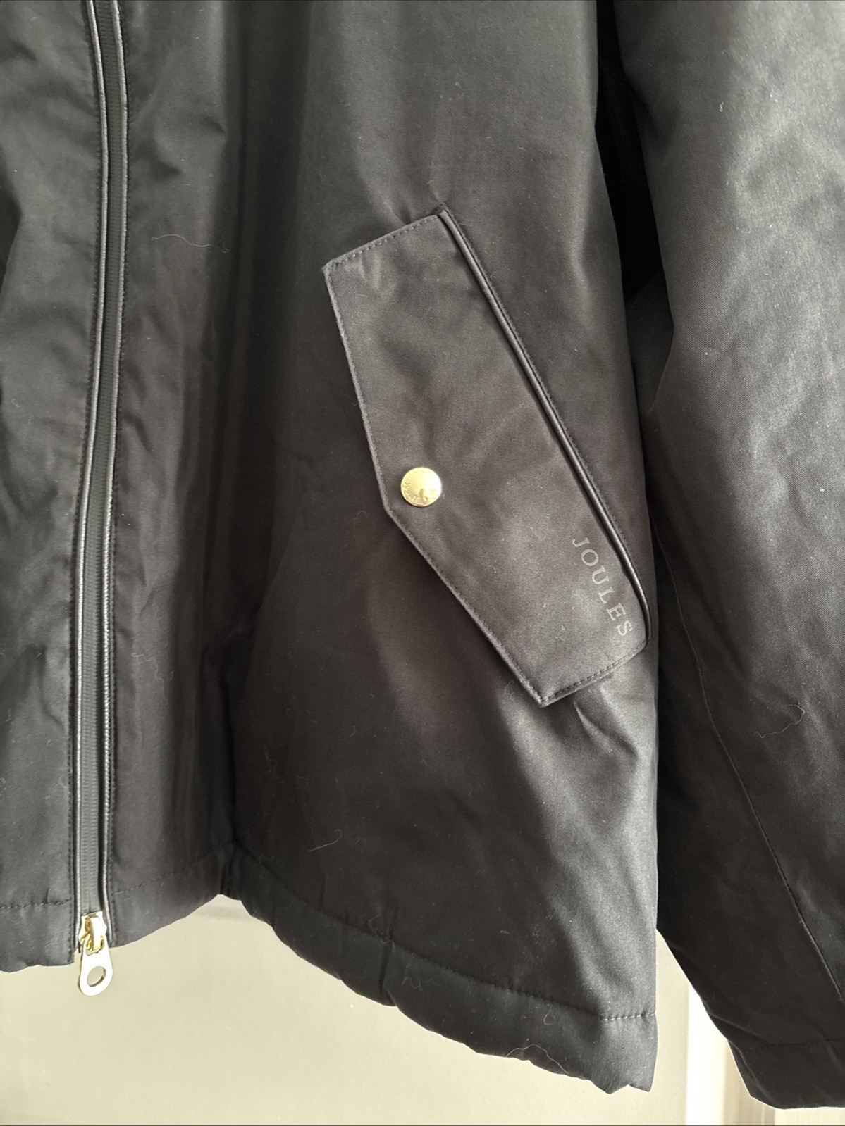 JOULES Coverwell Black Fleece Lined Waterproof Coat M/L EU40-46 BNWT RRP£129 Bl