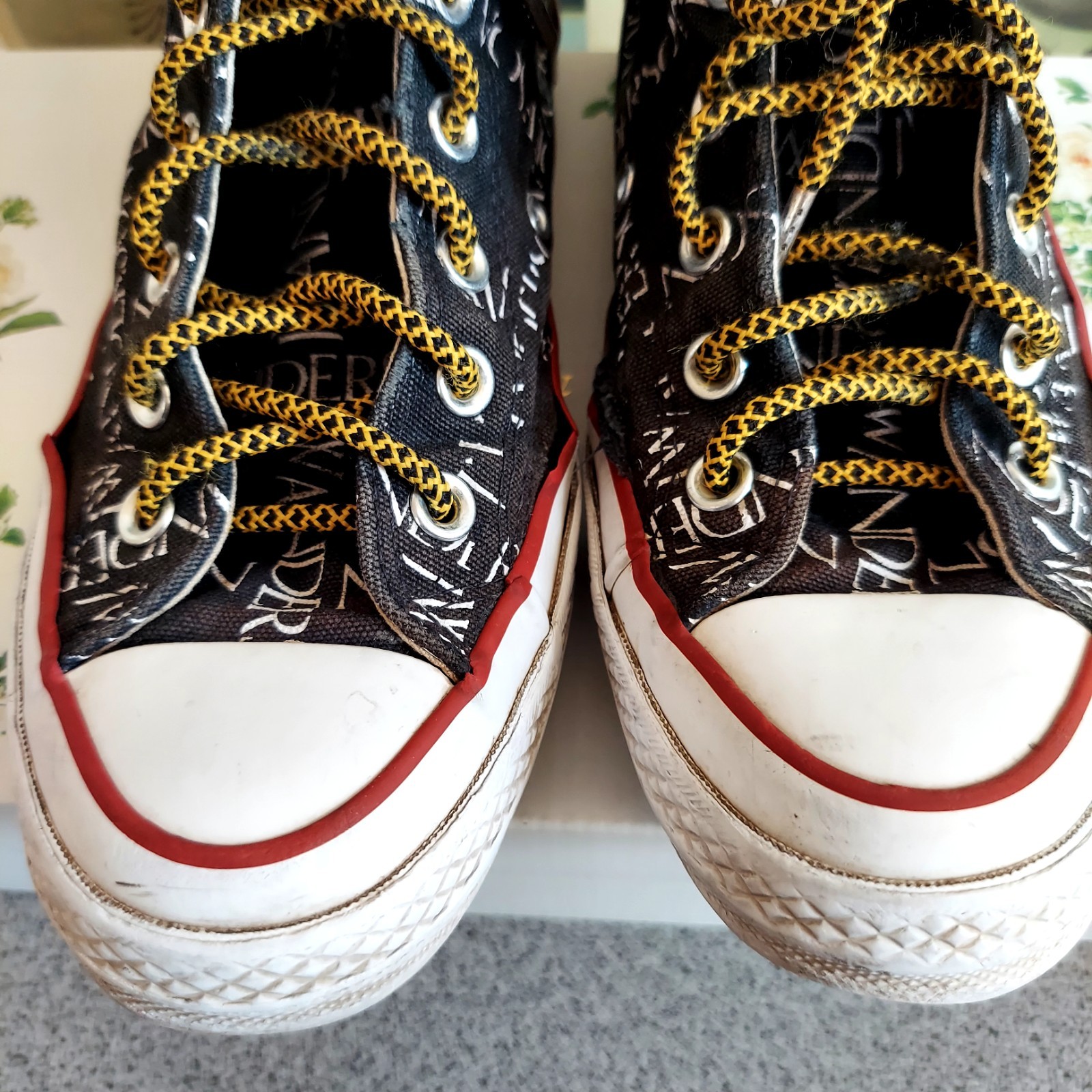 Converse J.W. Anderson Chuck 70 High Top Grid Text Black/White Sneaker 160807C