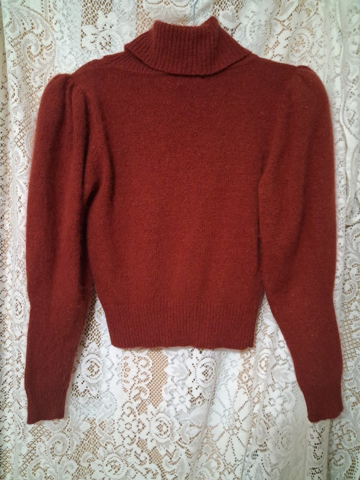 Angora, Silk, Lambswool Cowl Neck 1970s Sweater By Cassidy Sz Small