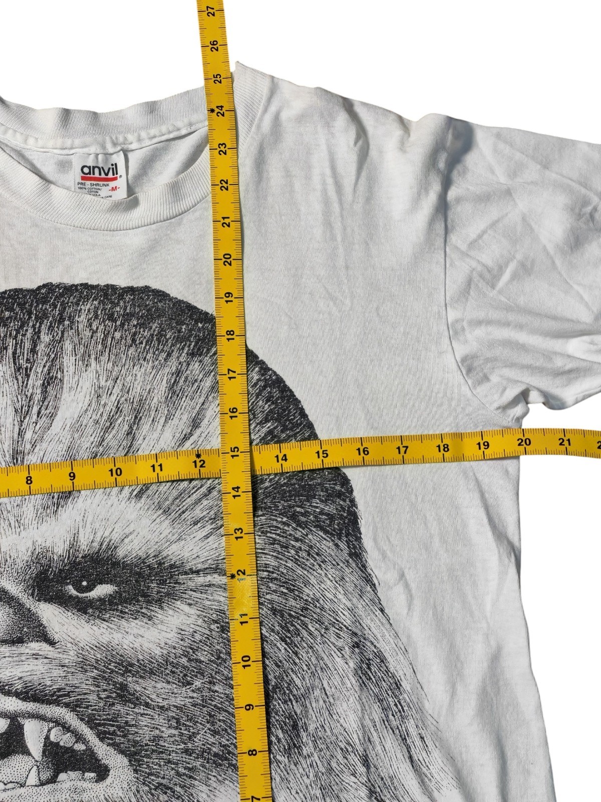 Vintage Chewbacca WM Harrison 1995 Anvil M Star Wars Tee Tshirt
