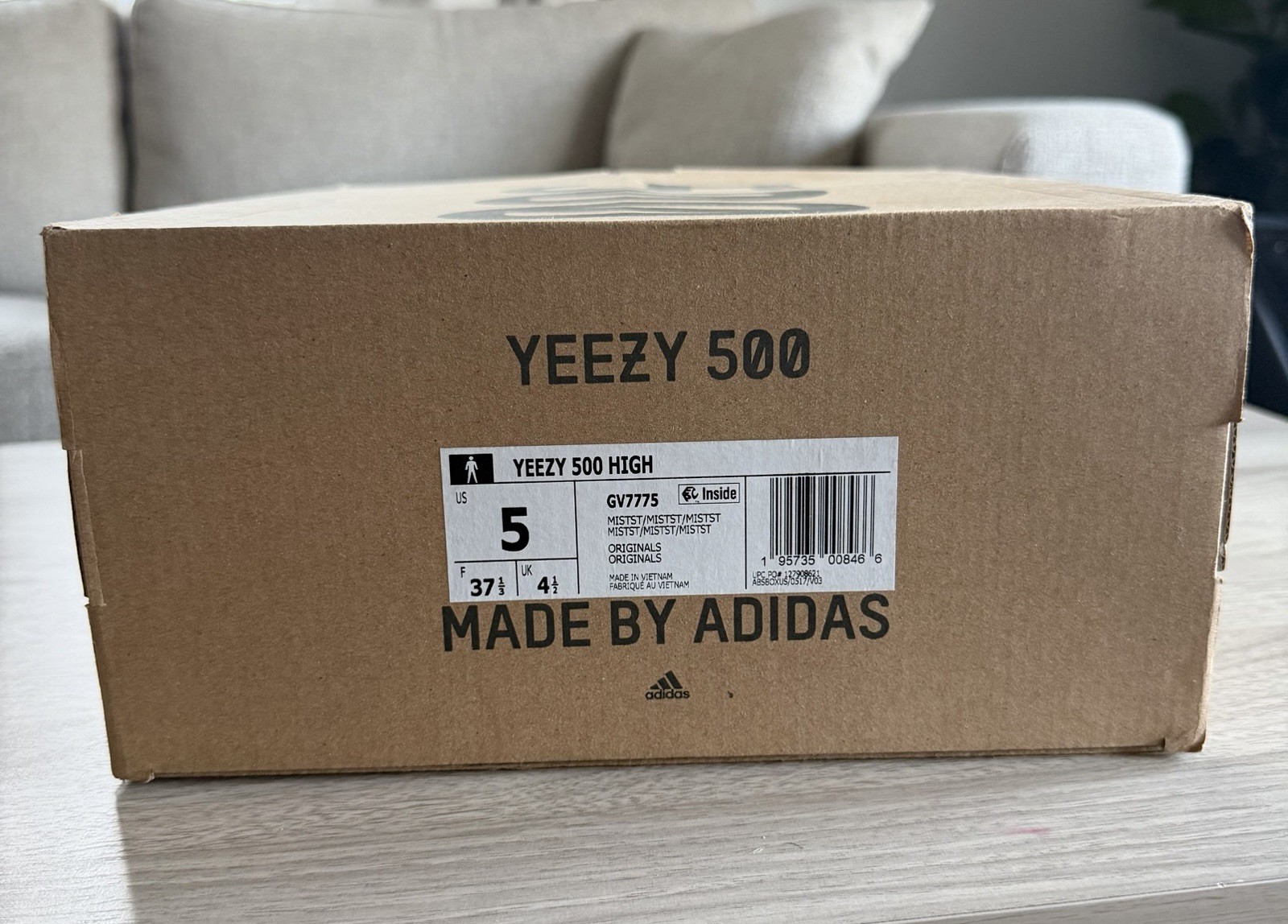 Adidas Yeezy 500 High Mist Stone (GV7775) Size 5 Men’s