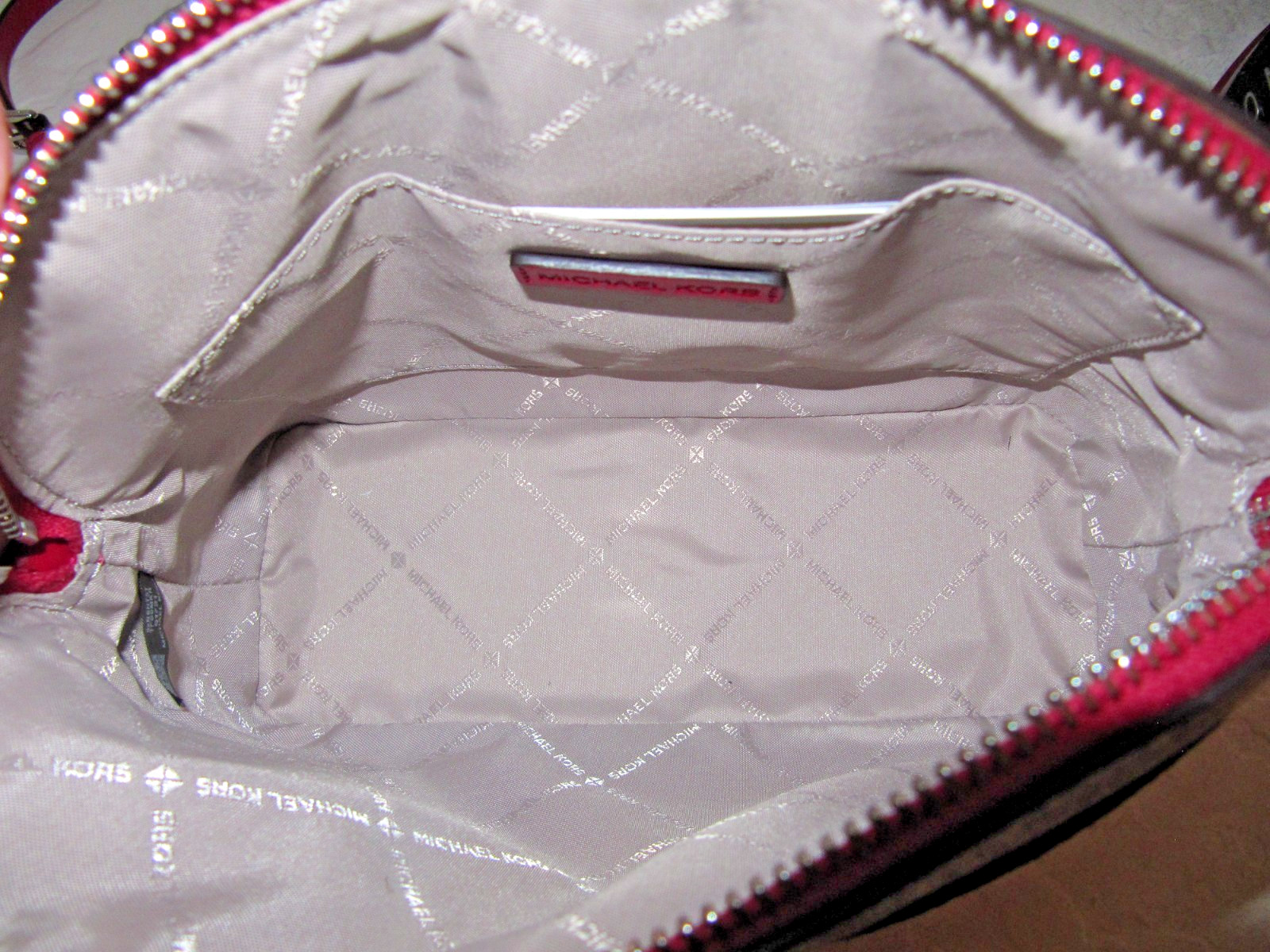 Michael Kors NEW Jet Set Med Dome Logo Crossbody Bag Dark Raspberry Pink NWT$258