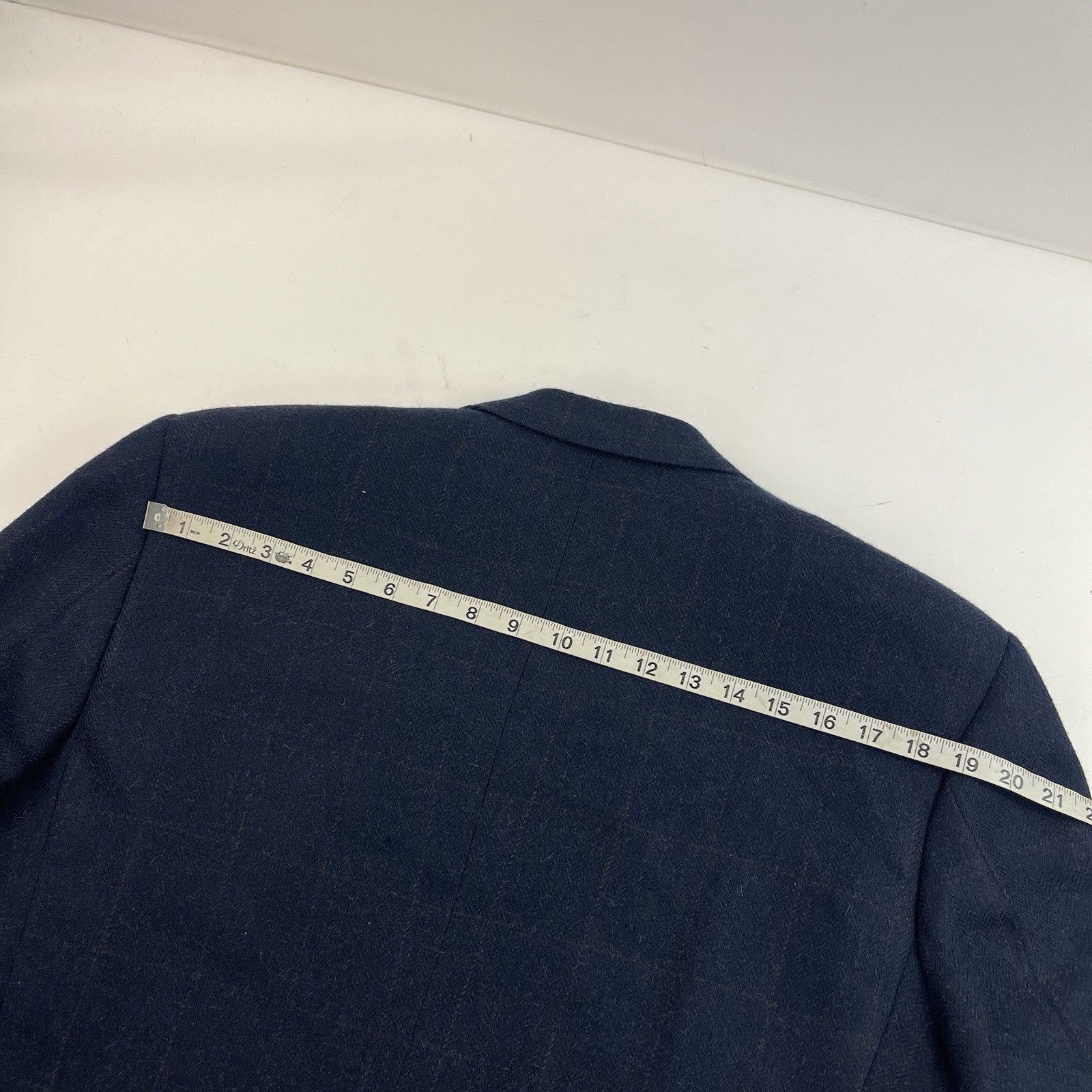 Brooks Brothers Men’s Windowpane Blue Camel Hair Blazer Jacket Size 44