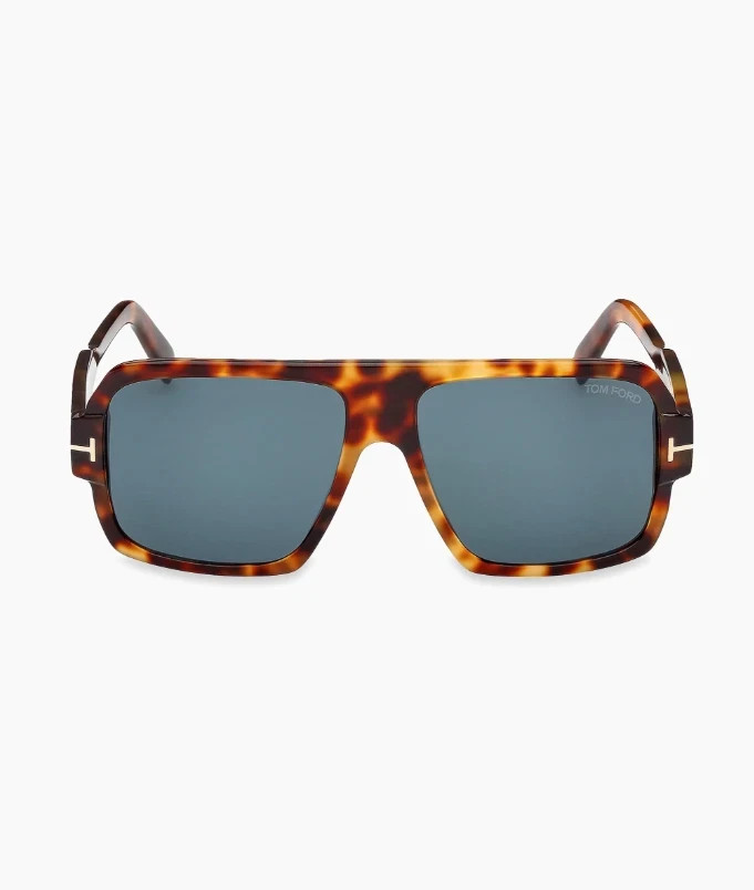 TOM FORD CAMDEN FT0933 53V Sunglasses Blonde Havana Frame Blue Lenses 58 Mm
