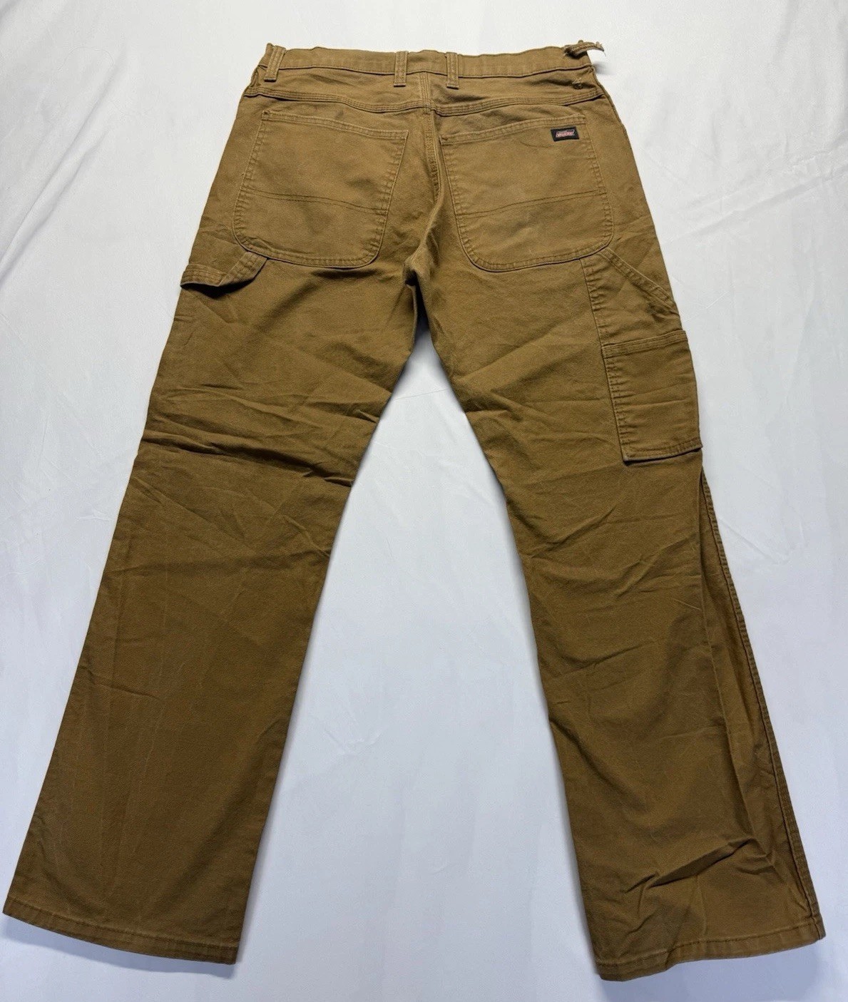 Dickies Pants Mens 32×30 Brown Canvas Carpenter Relaxed Hammer Loop Workwear