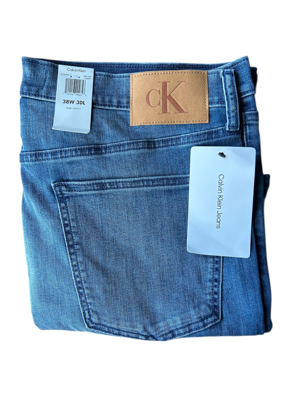 Calvin Klein Men’s Jean Straight Fit Blue Size 38×30