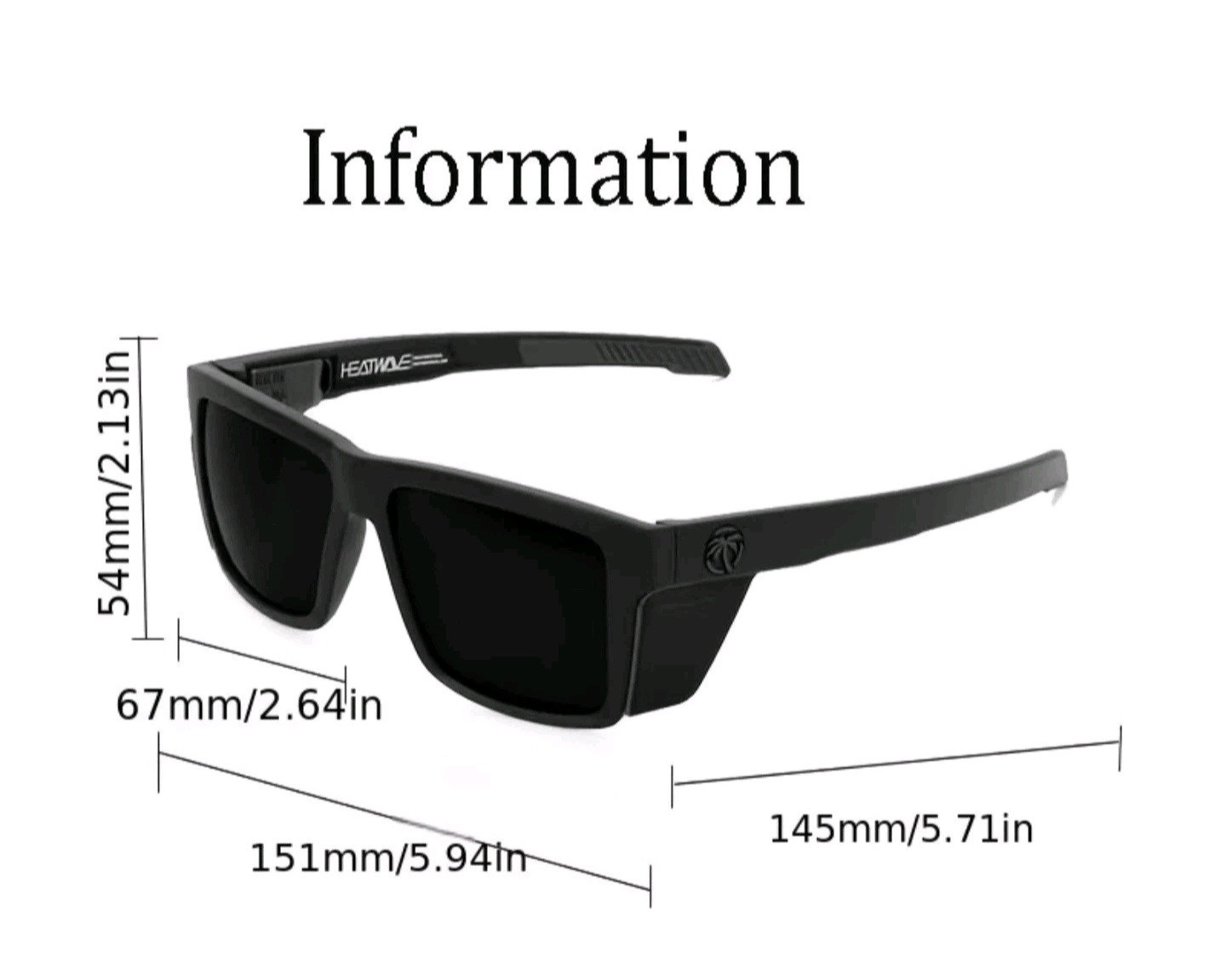Z87+ Polarized Sunglasses Black Frame Black Tinted Lens 145mm Lightweight