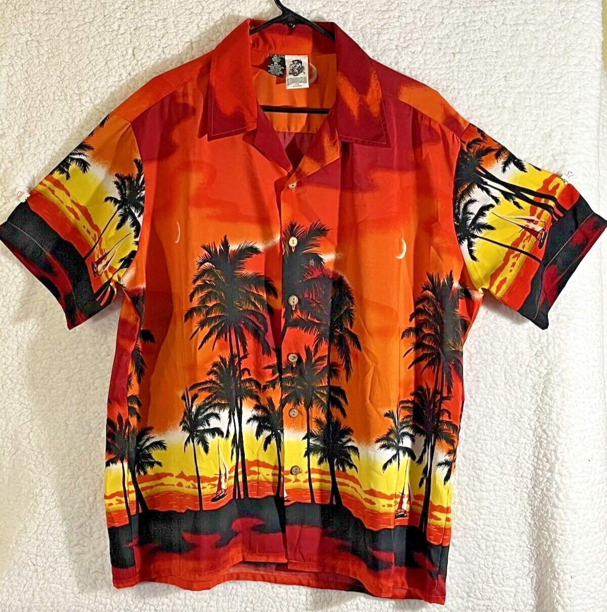 Vtg Kennington Shirt Mens XL Colorful Hawaiian Casual Travel Beach Party
