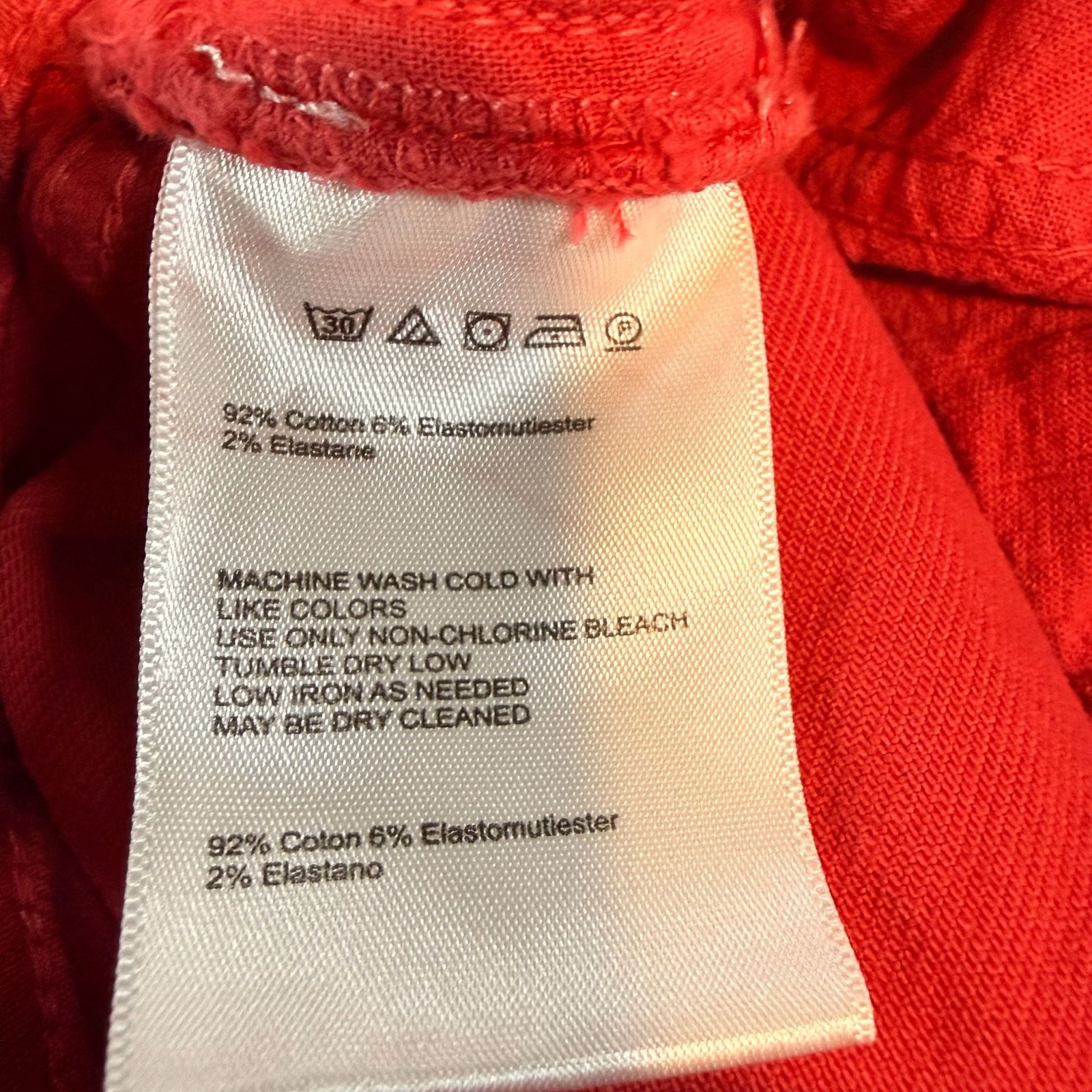 Pilcro Script Red Cropped Straight Leg Jeans Size 25 Raw Hem Anthropologie