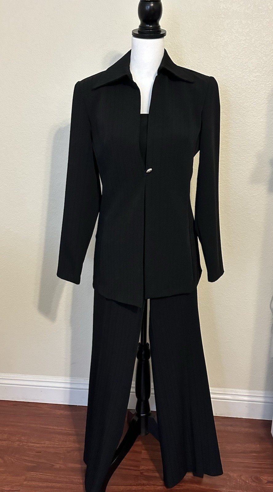 Breakin Loose 3 Piece Black Suit Size 7/8 Y2k Pants Jacket Cami Top Vintage