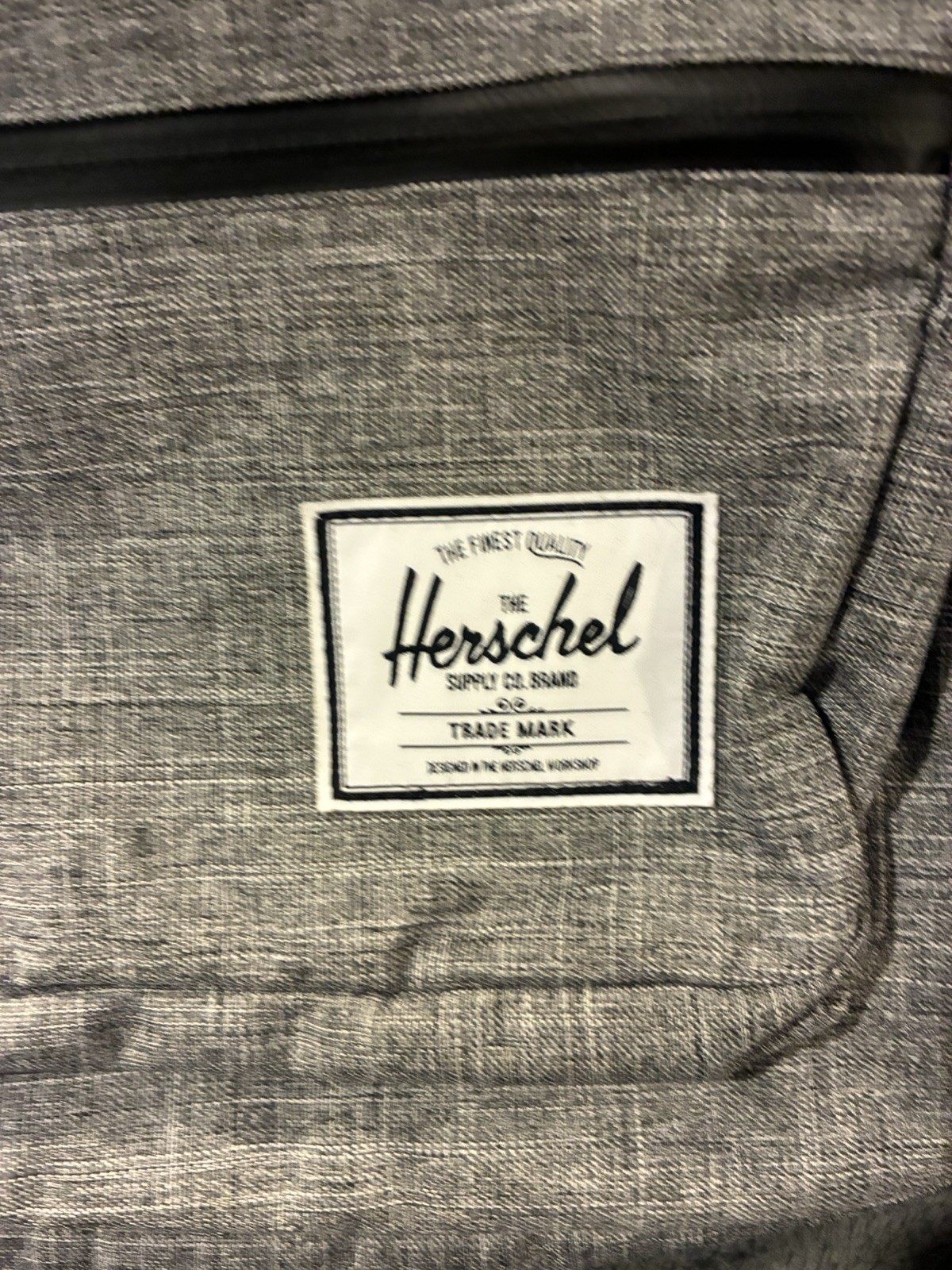 Herschel Supply Co Pop Quiz Backpack Raven Crosshatch Gray Travel School Unisex