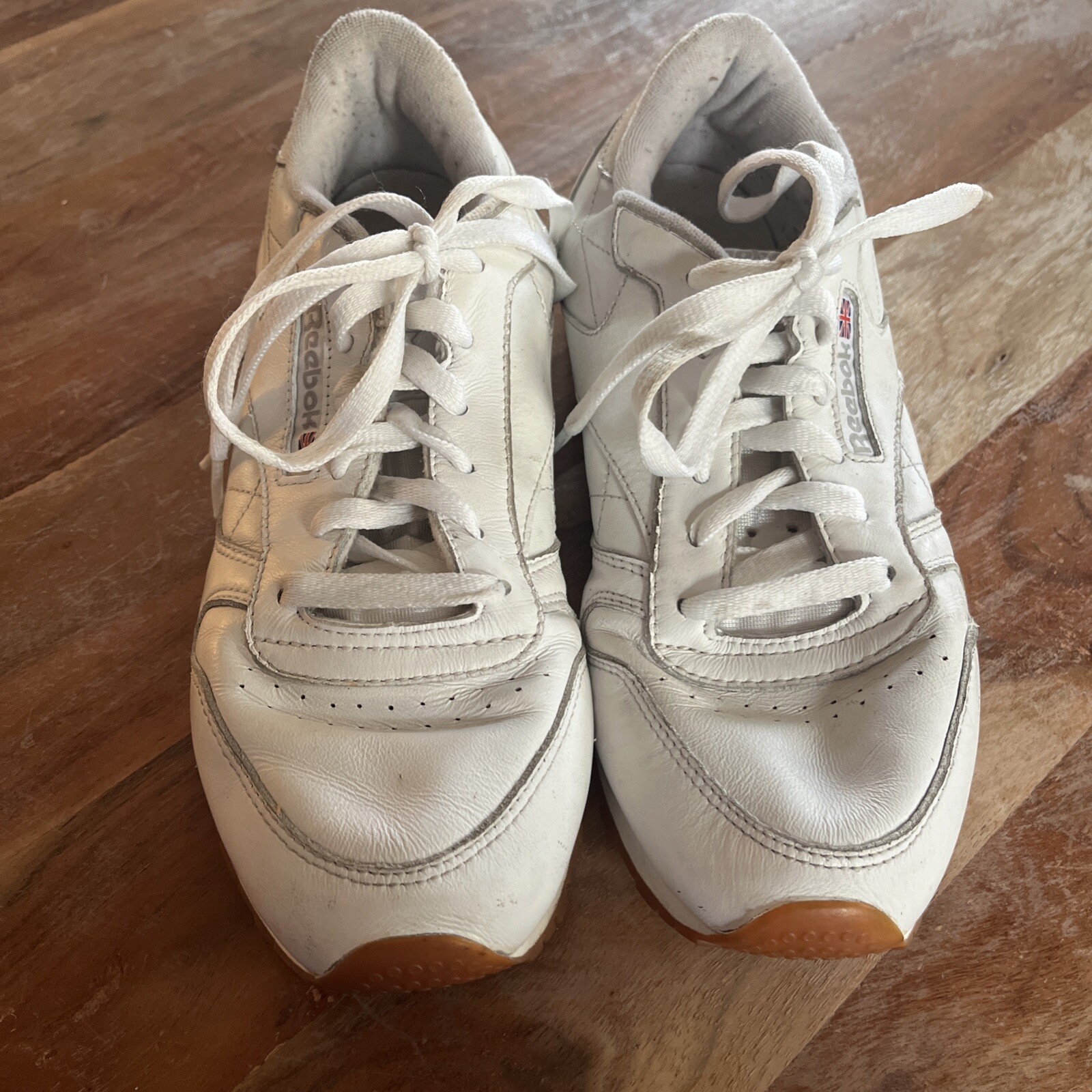 Size 9.5 – Reebok Classic Leather White Grey Gum