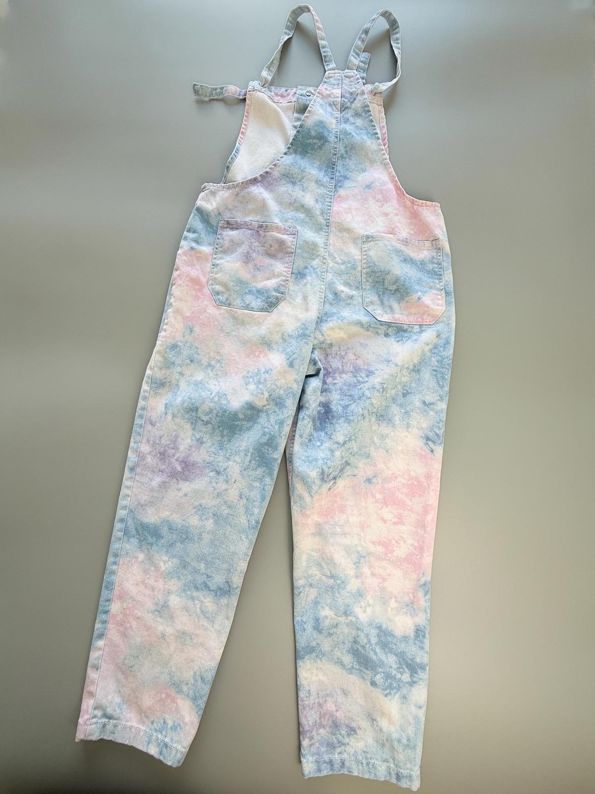 Tie Dye Overalls M, Pastel Denim Overalls, Y2K Overalls, Vintage Dungarees