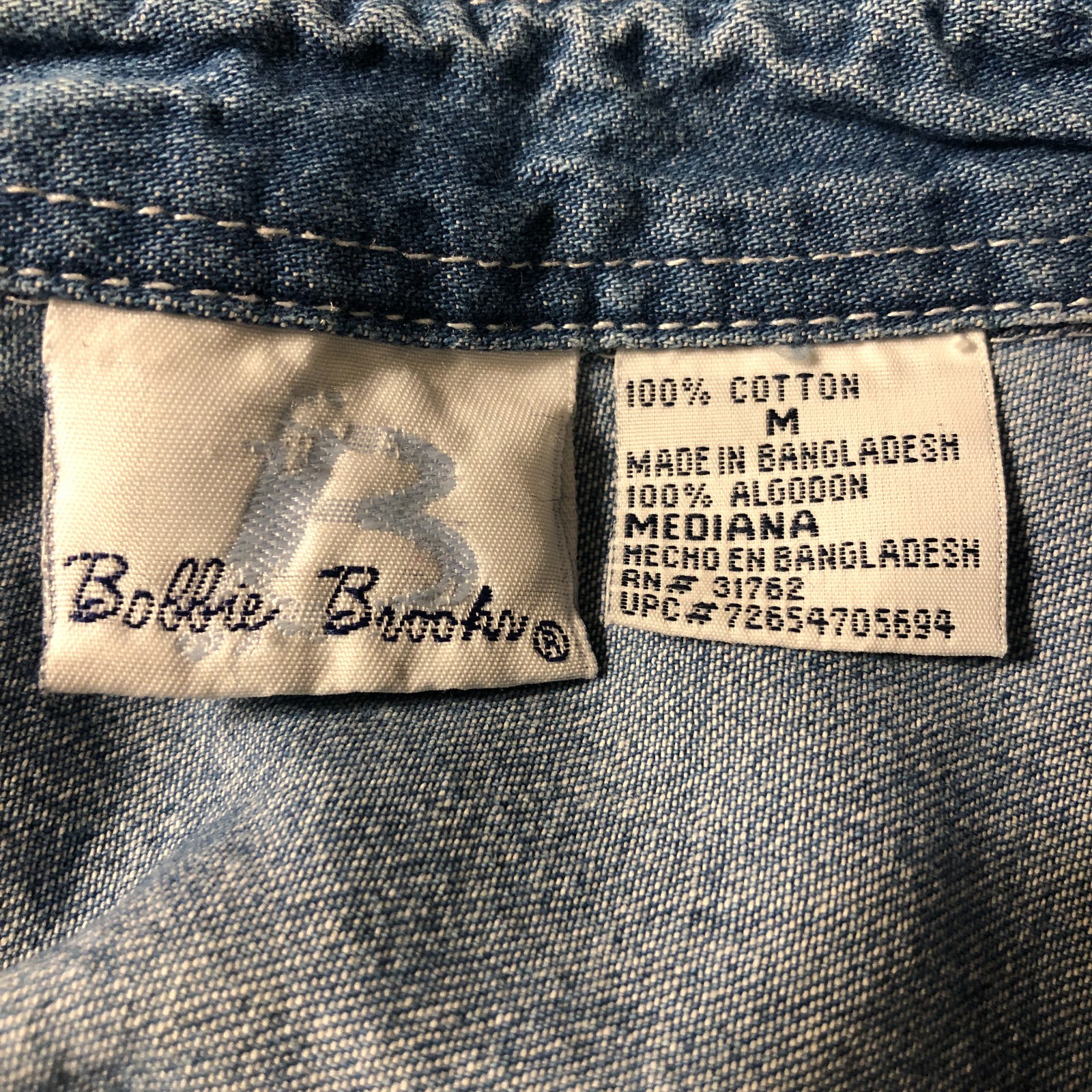 Embroidered Denim Floral Birds Theme Vintage Bobbie Brooks Size M Cottage Core