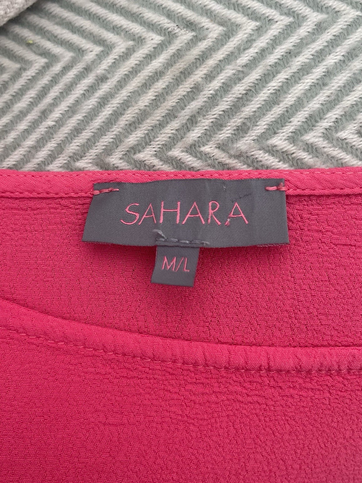 Sahara Hot Pink Viscose Boxy Batwing Blouse Size Medium Large Oversized