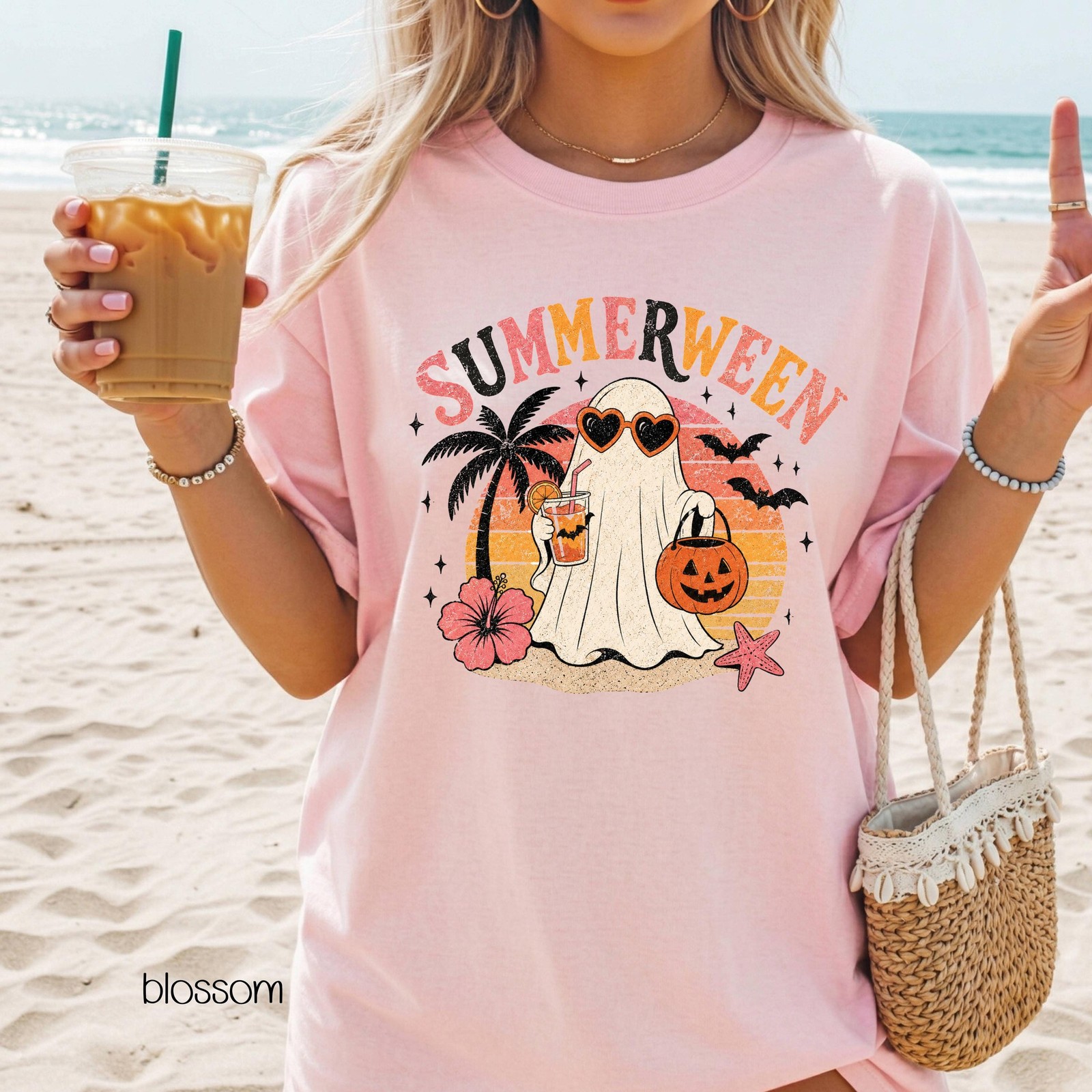 Summerween Beach Tee Spooky Hot Ghoul Shirt Halloween Summer Top