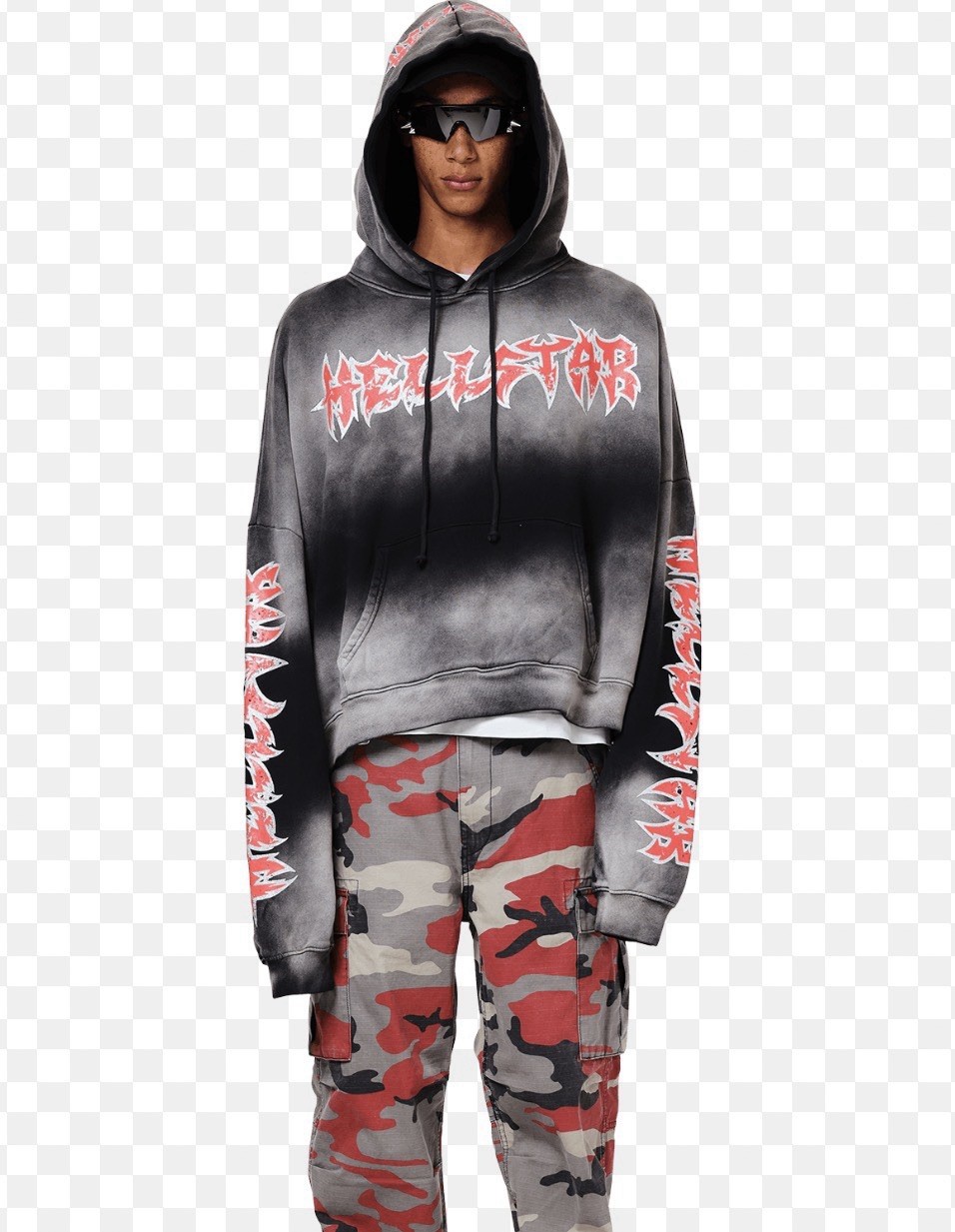 Size XL – 2026 Hellstar Stars Shine Graffiti Hoodie