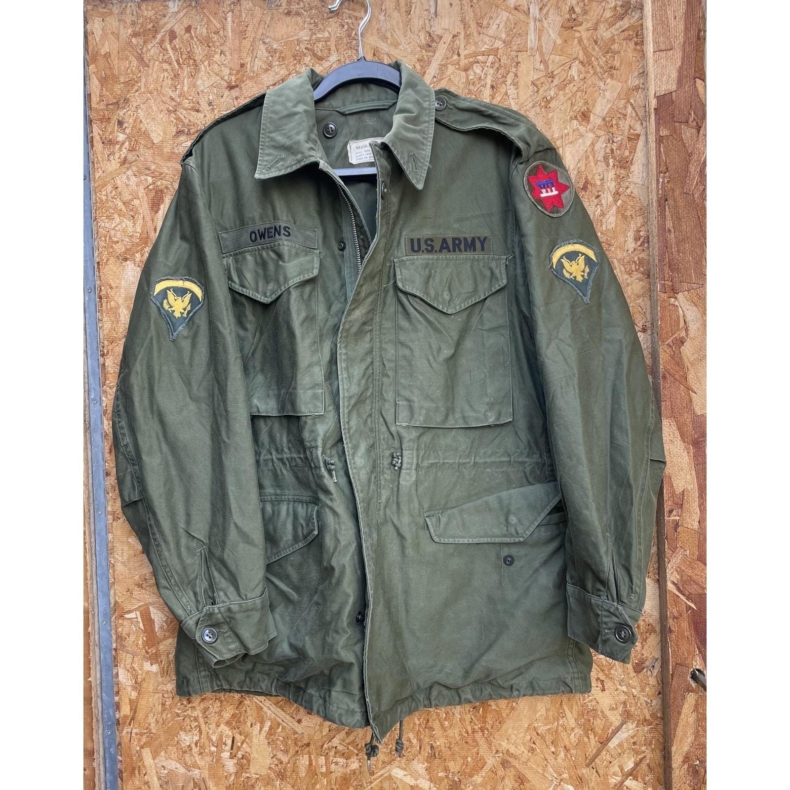 Vintage US Army M51 Field Jacket Small Olive Green 1958 M-1951 Korean War Owens