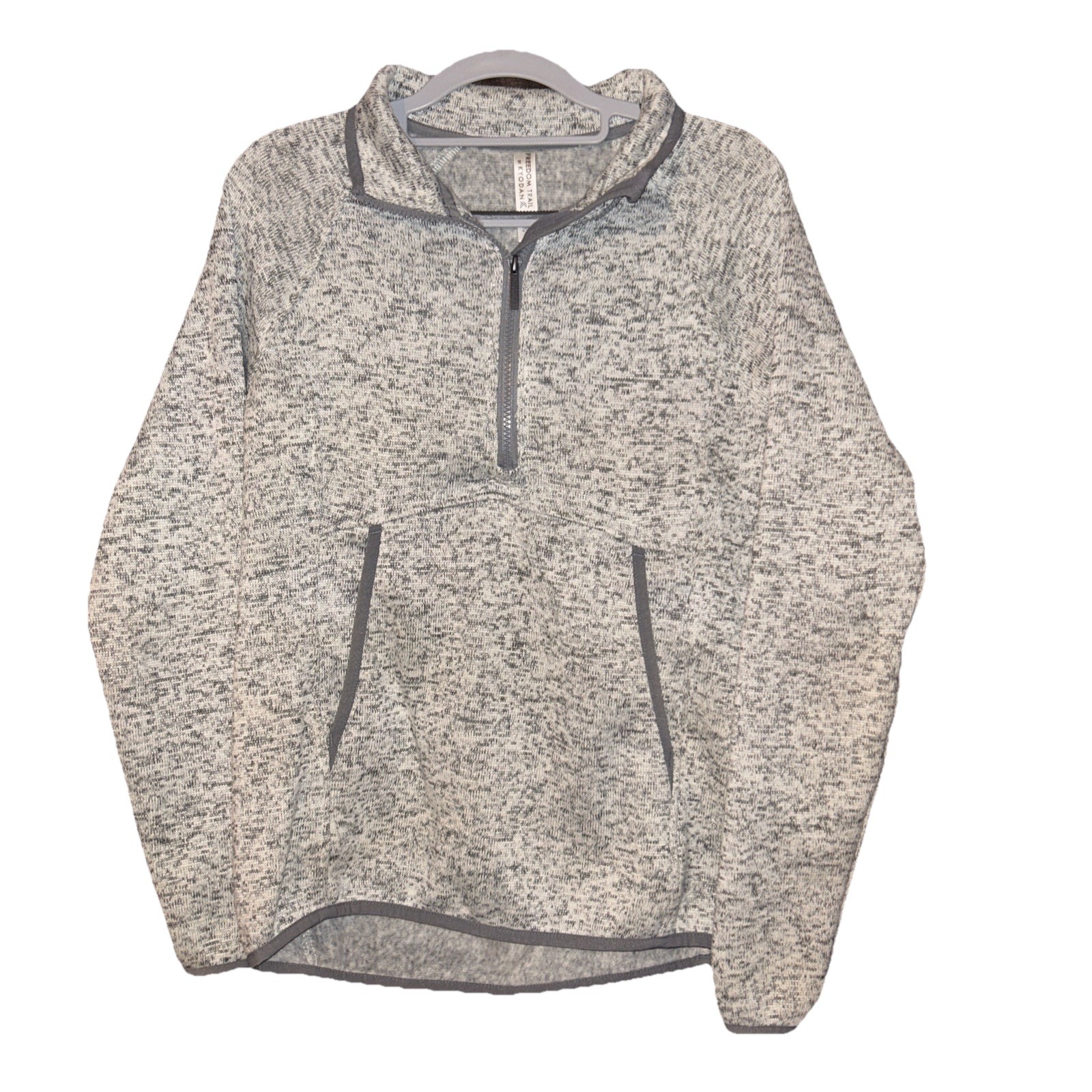 Kyodan Freedom Trail Outdoor Gray 1/2 Zip Fleece Pullover Women Small Hike Heavy