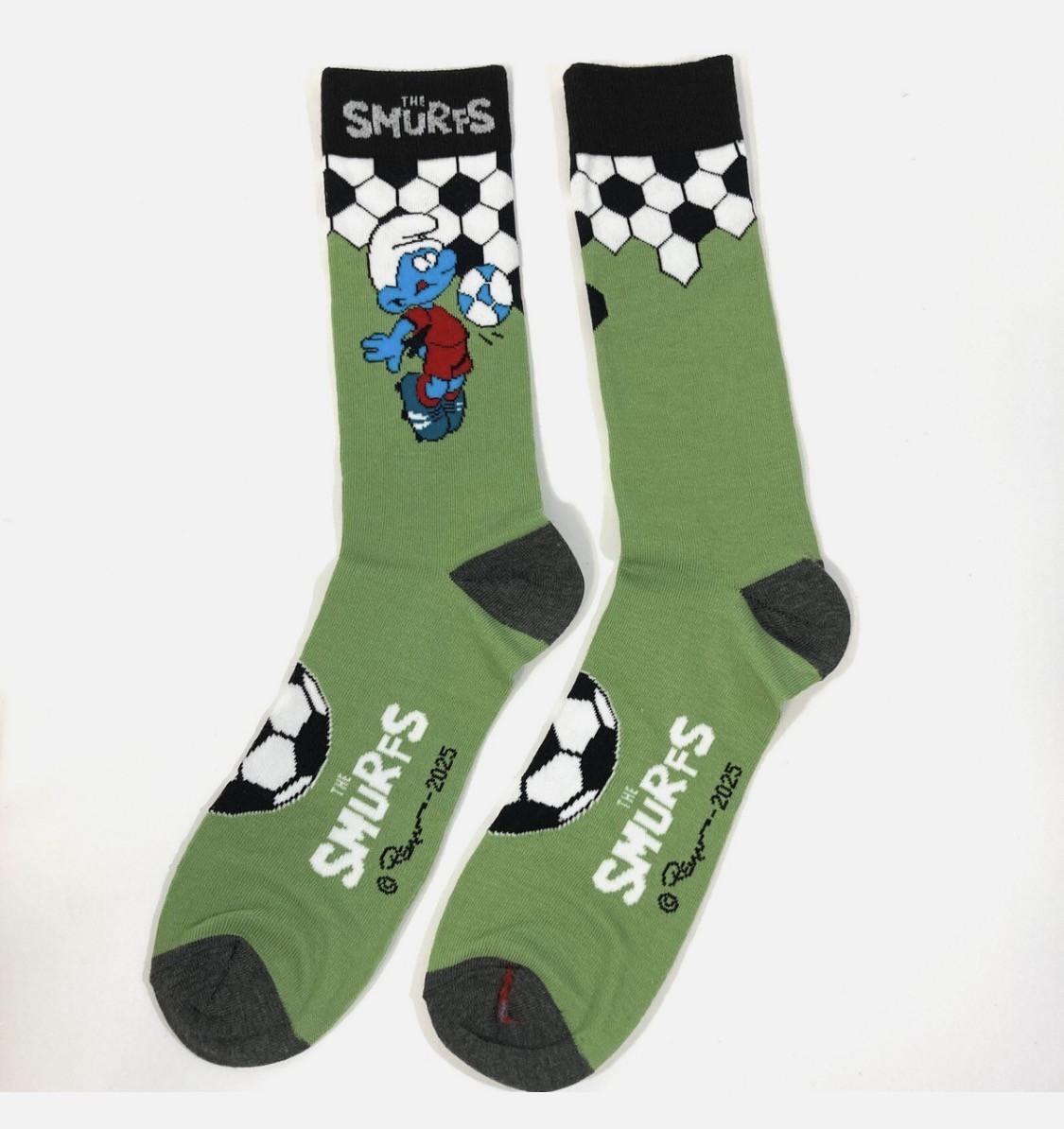 Smurfs Retro Cartoon Novelty Crew Socks Men’s Size (7-12) 2-Pairs