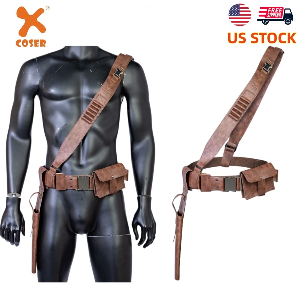 Xcoser The Mandalorian PU Leather Belt with Gun Holster Cosplay Costume Prop US