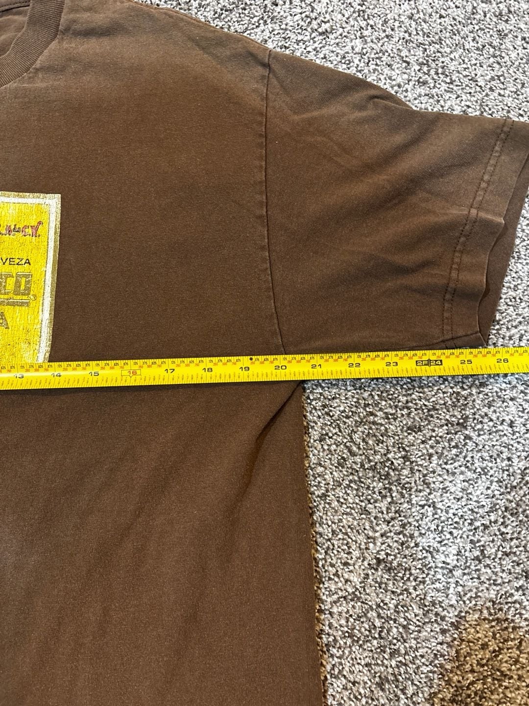 Vintage Anchor Blue Pacifico Clara Beer Graphic T-Shirt Brown