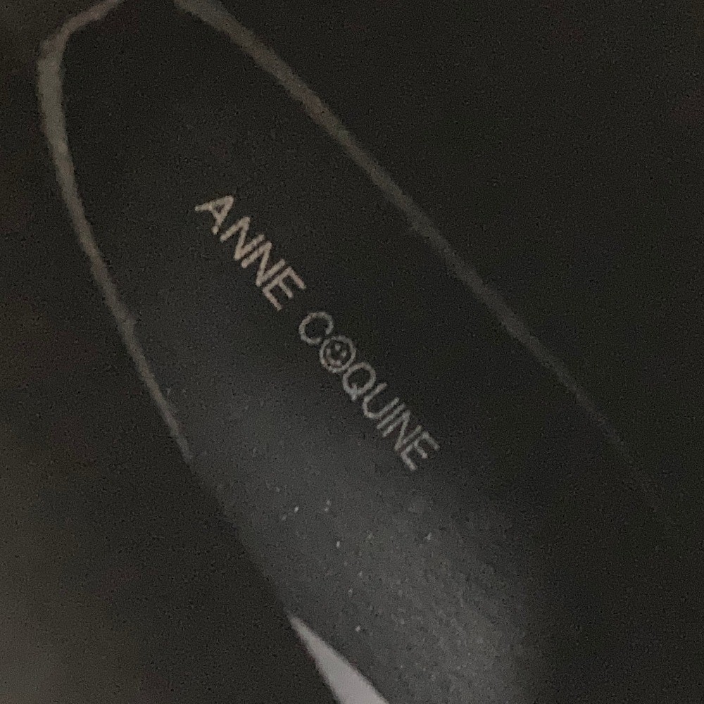 Anne Coquine knit socks for short boots, size 9.3 inches, black. Women USED