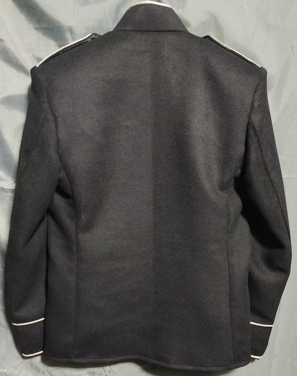 Men’s Black Hussar Jacket Silver Braided Napoleonic Military Gothic Drummer Coat