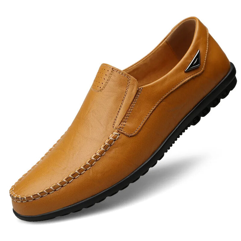 Men’s Loafers Moccasins Shoes Genuine Leather Casual Breathable Driving Shoes