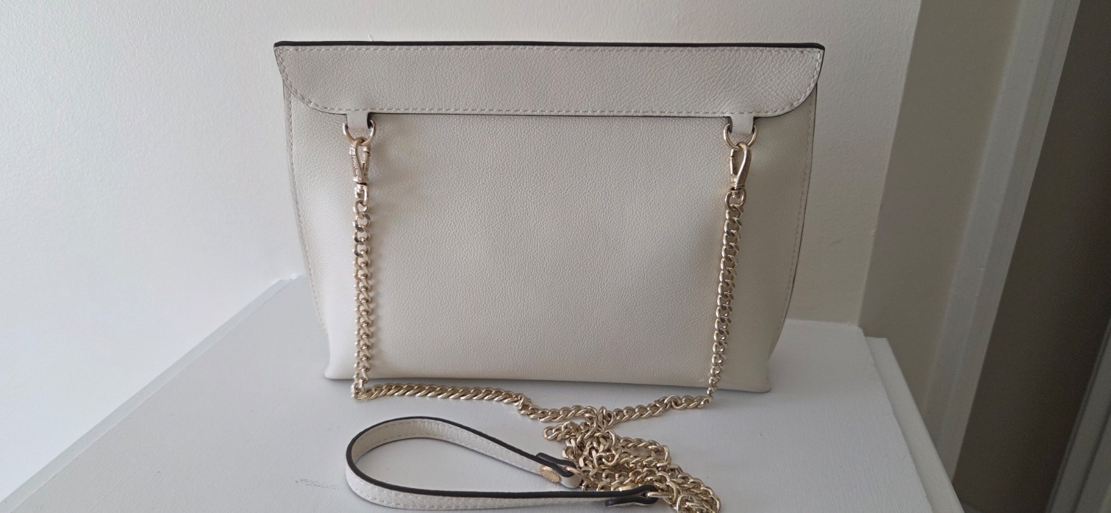 Strathberry Stylist leather Shoulder Clutch bag ~ Vanilla with Flowers