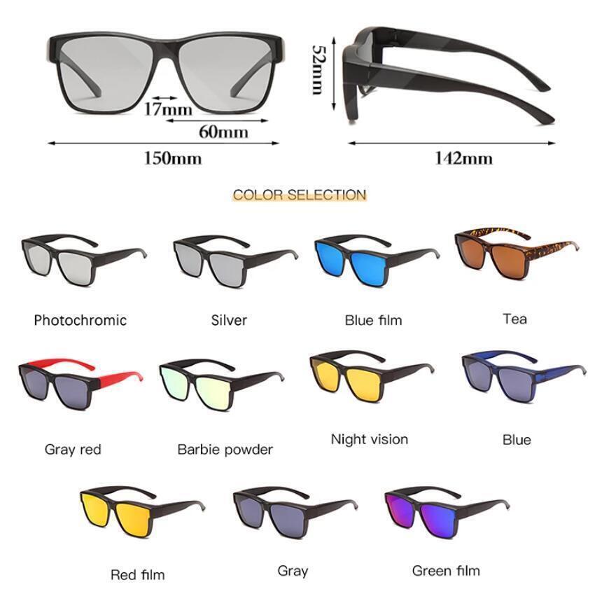Fit Over Glasses Polarized Sunglasses For Men Women Wrap Around Driving Glasses