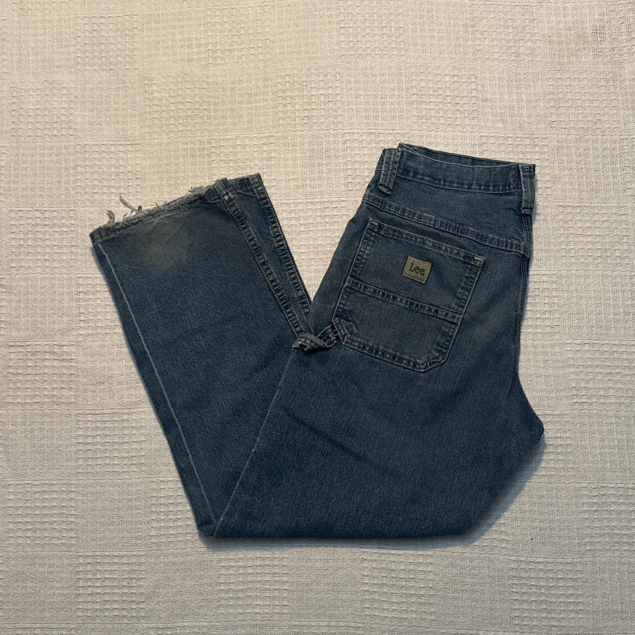 Lee Men’s Dungarees Straight Leg Loose 32×30 Cargo Denim Jeans Y2K